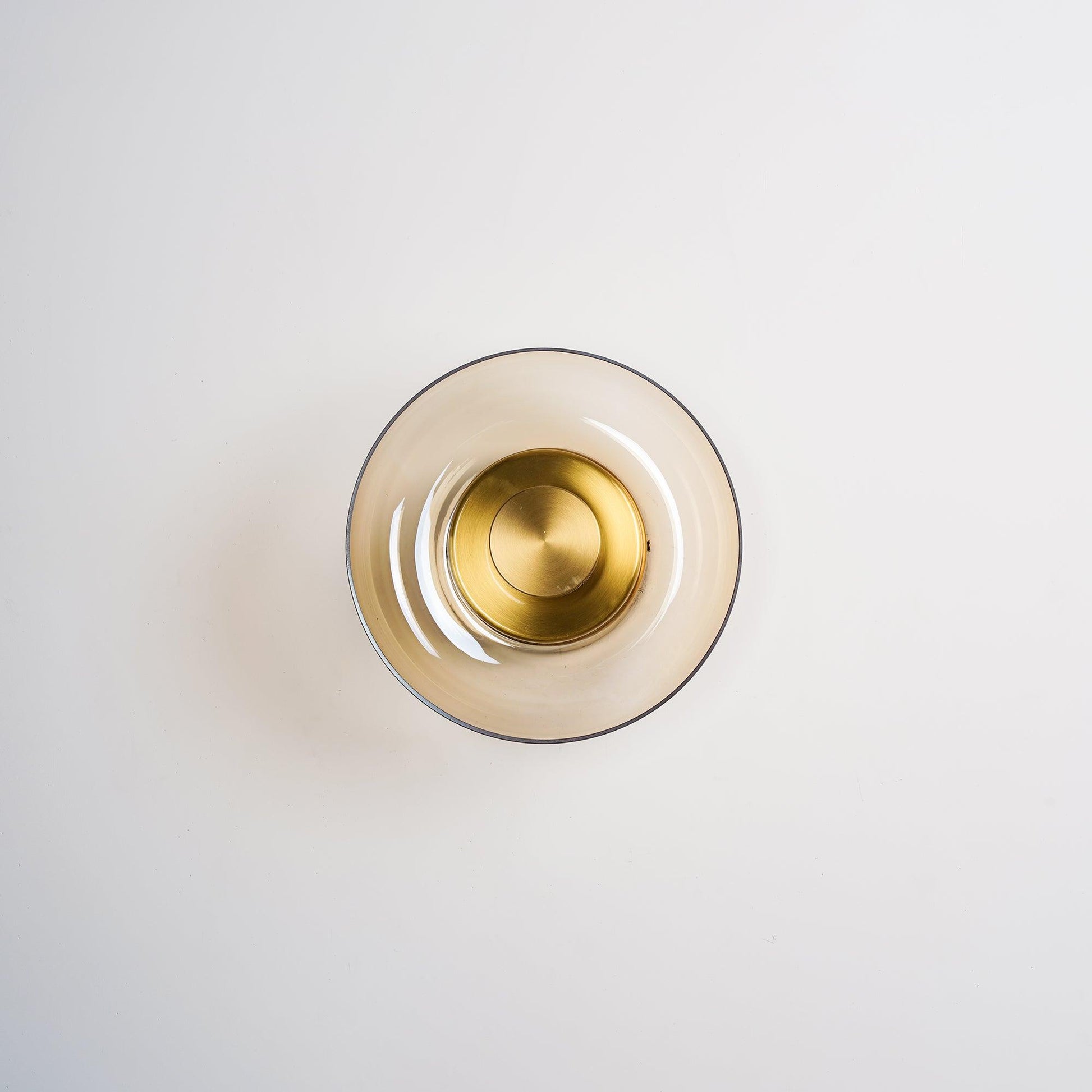 Aether Brass Glass Wall Light-Neutral Decor