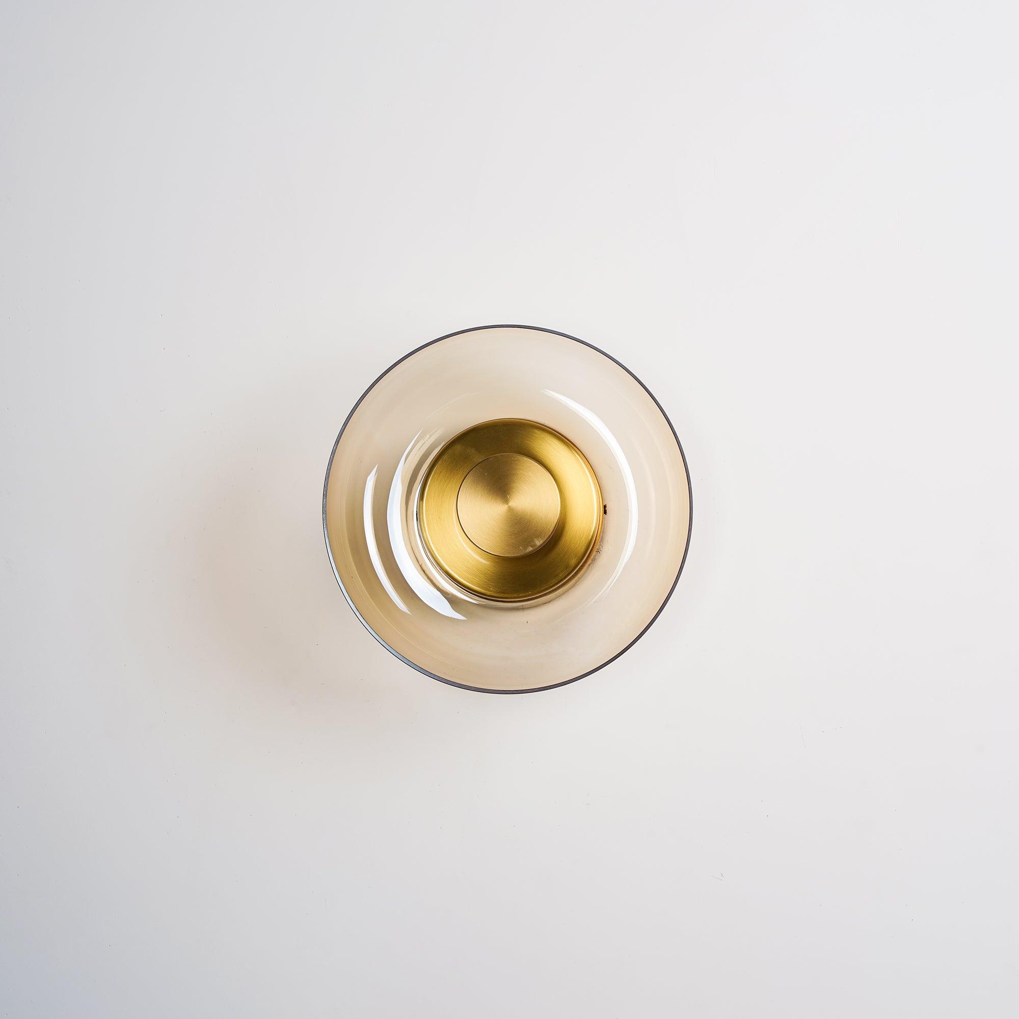 Aether Brass Glass Wall Light-Neutral Decor
