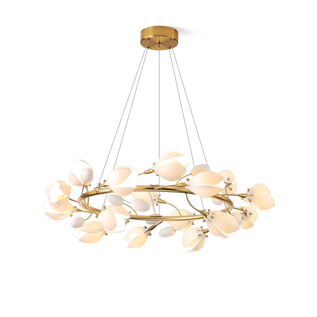 Uvess Premium Elegance Ceramic Chandelier-Neutral Decor