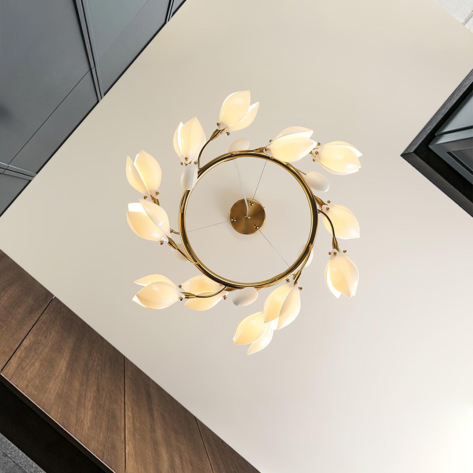 Uvess Premium Elegance Ceramic Chandelier-Neutral Decor