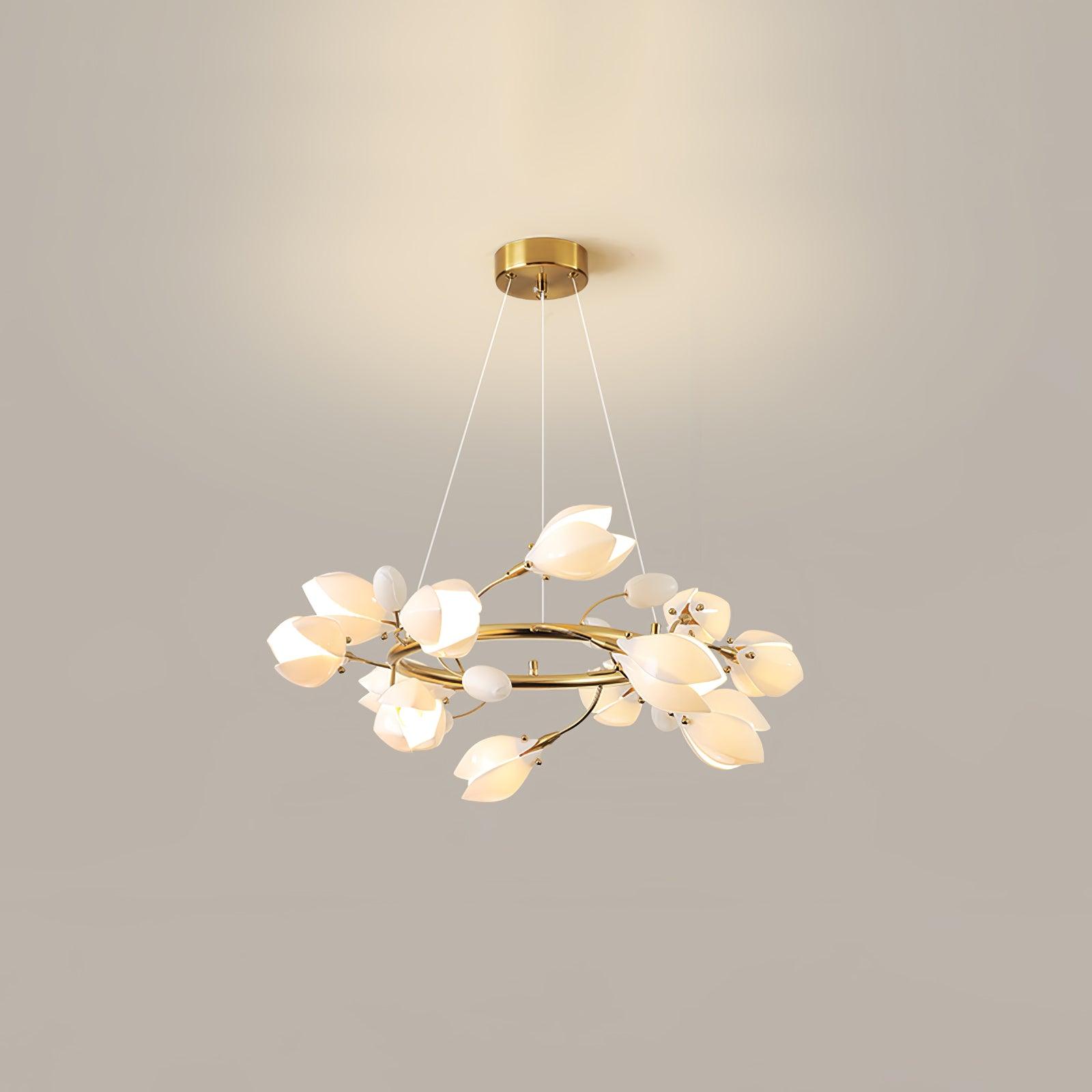 Uvess Premium Elegance Ceramic Chandelier-Neutral Decor