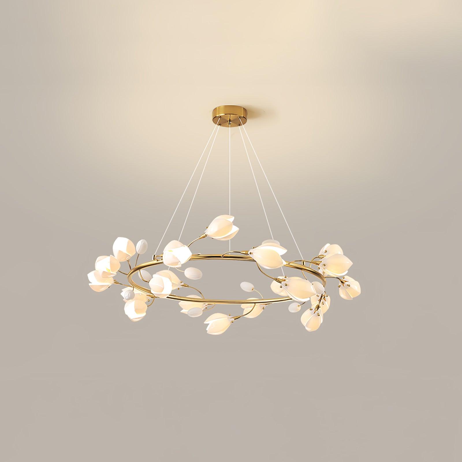 Uvess Premium Elegance Ceramic Chandelier-Neutral Decor