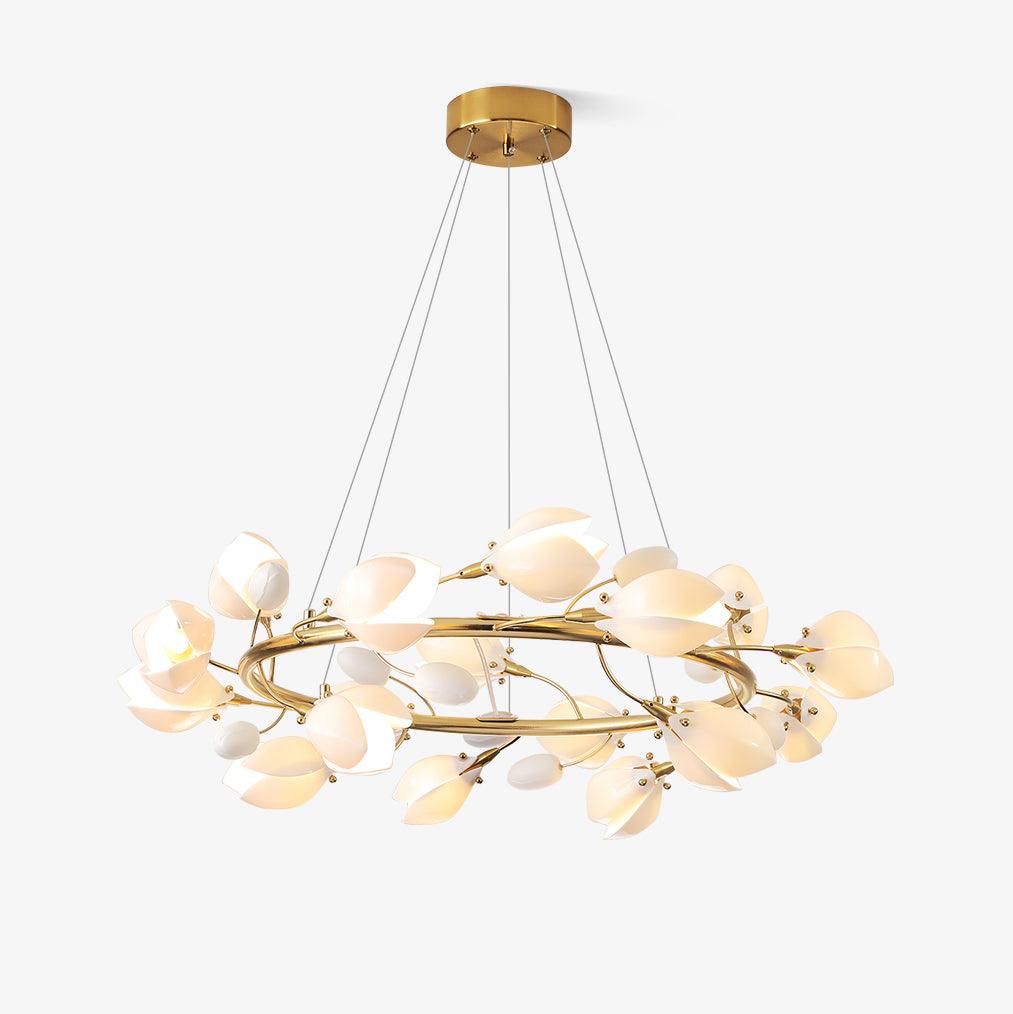 Uvess Premium Elegance Ceramic Chandelier-Neutral Decor