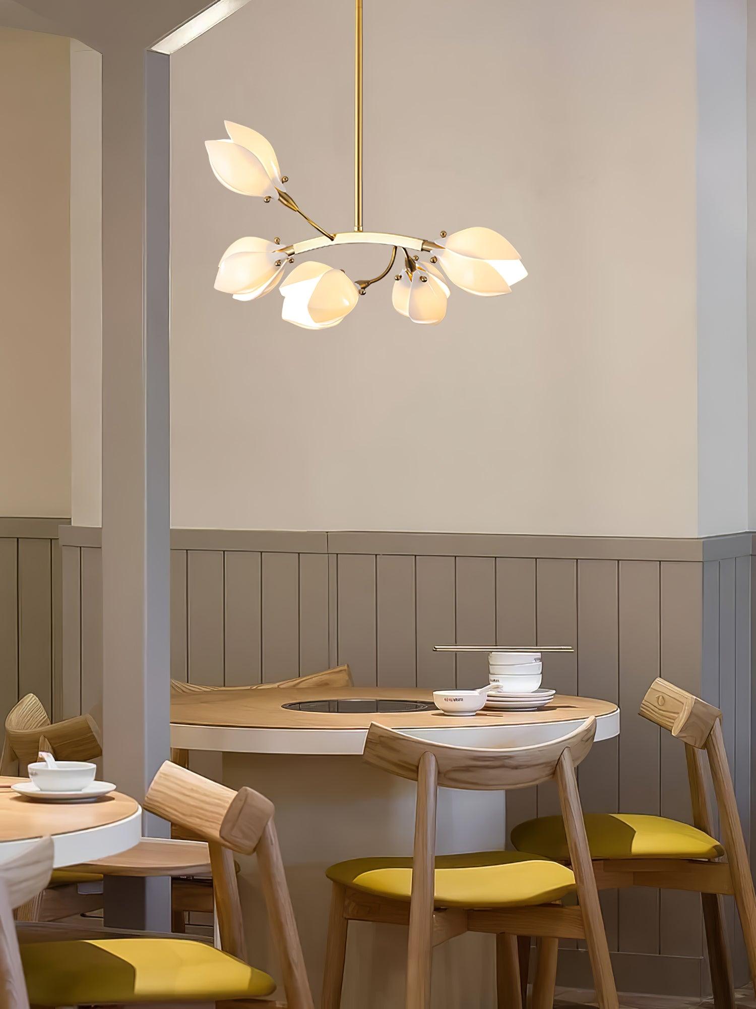 Uvess Premium Elegance Ceramic Chandelier-Neutral Decor