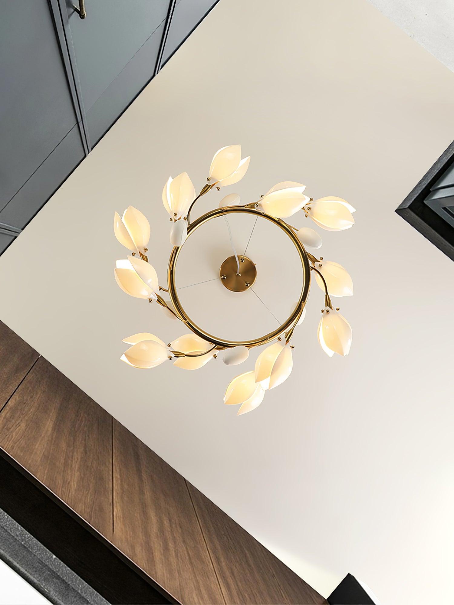 Uvess Premium Elegance Ceramic Chandelier-Neutral Decor