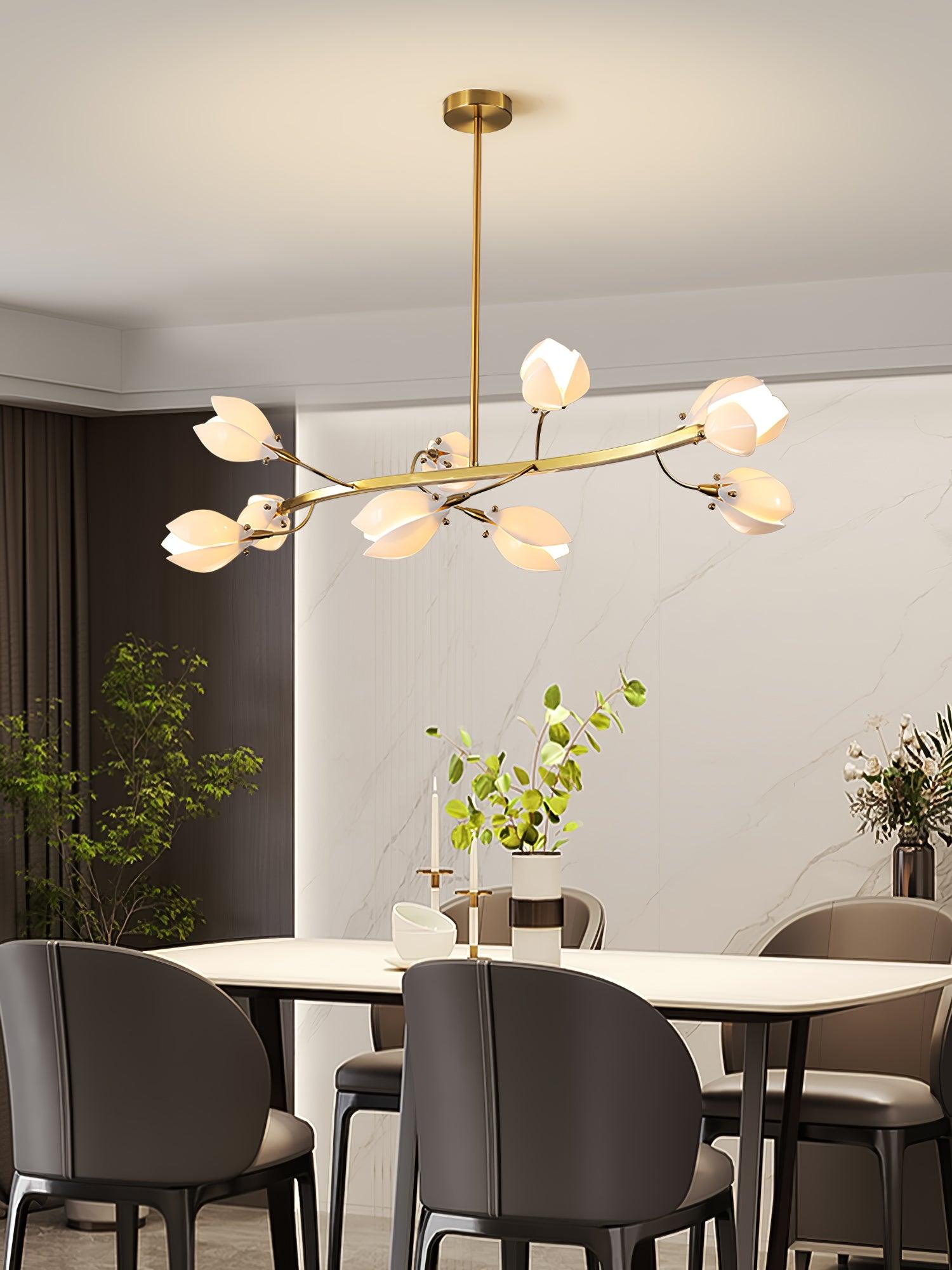 Uvess Premium Elegance Ceramic Chandelier-Neutral Decor