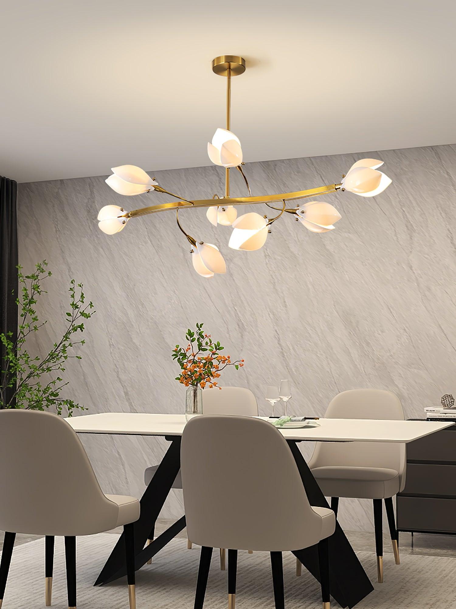 Uvess Premium Elegance Ceramic Chandelier-Neutral Decor