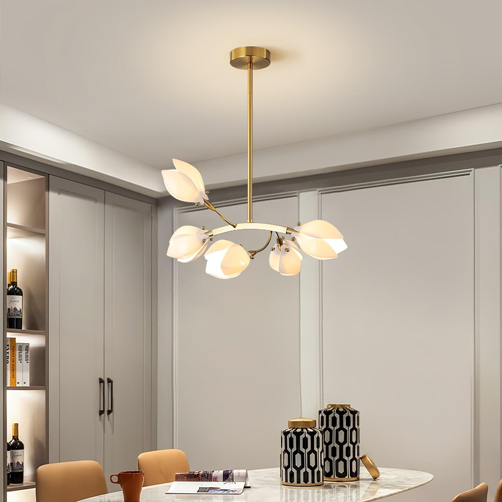 Uvess Premium Elegance Ceramic Chandelier-Neutral Decor