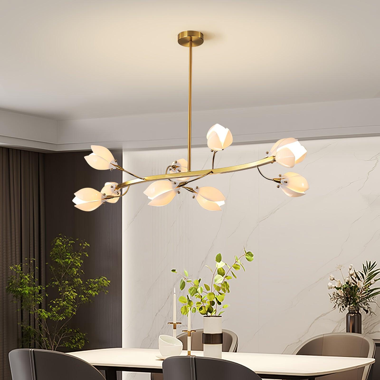 Uvess Premium Elegance Ceramic Chandelier-Neutral Decor