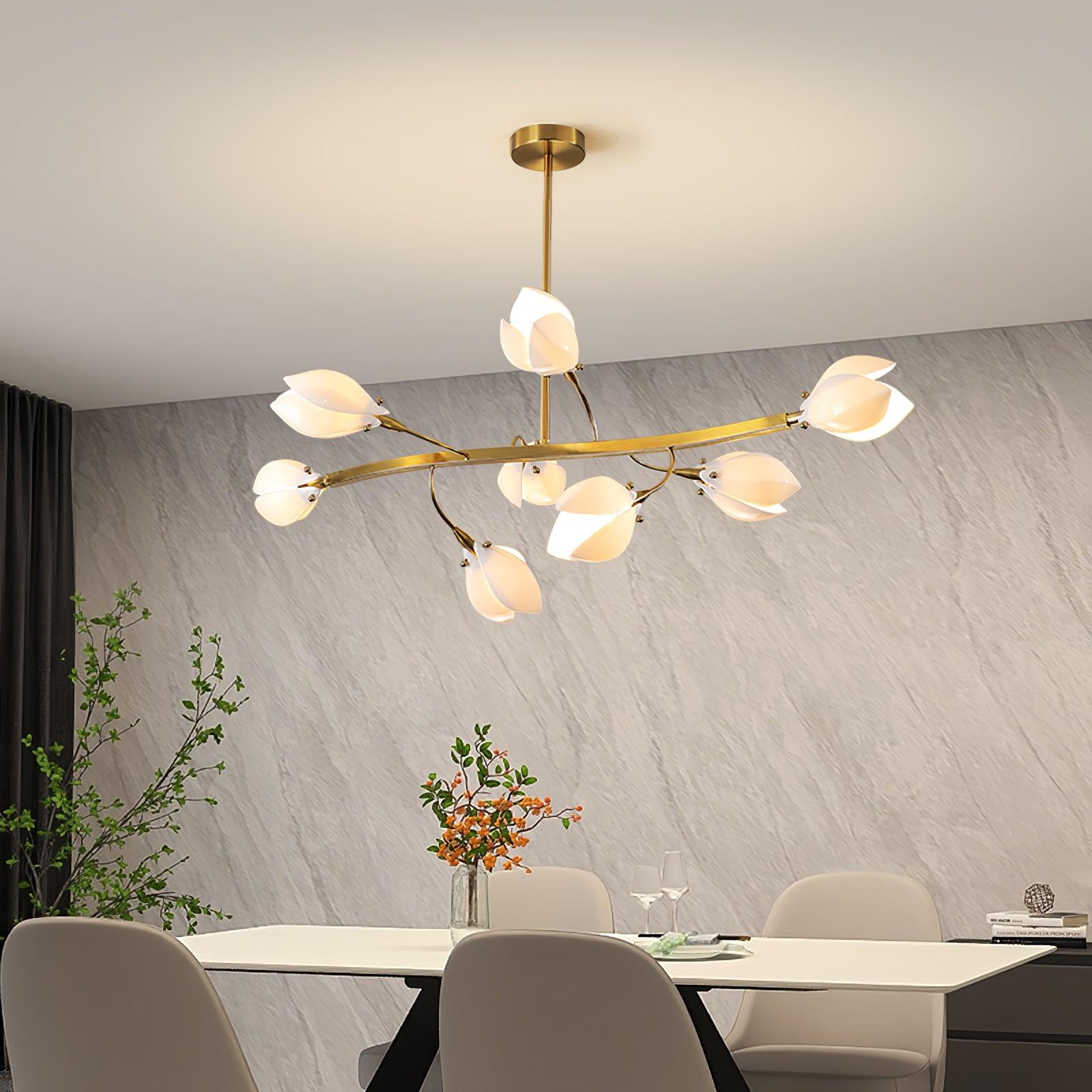 Uvess Premium Elegance Ceramic Chandelier-Neutral Decor