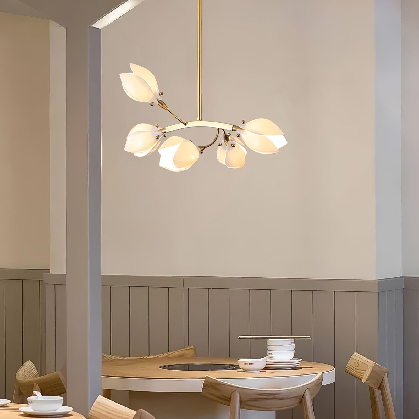 Uvess Premium Elegance Ceramic Chandelier-Neutral Decor