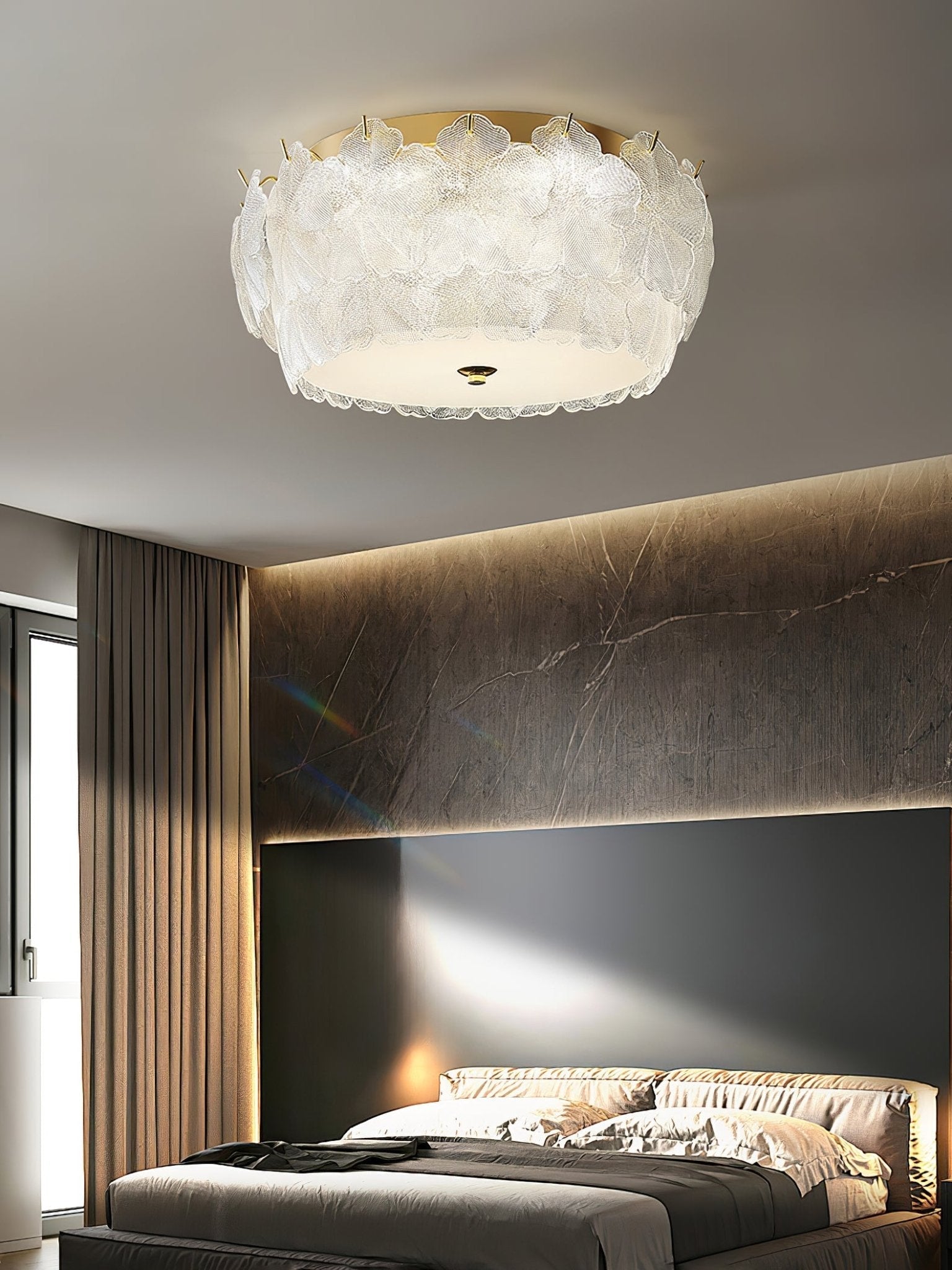 Otharis Blossom Cluster Glass Ceiling Light-Neutral Decor