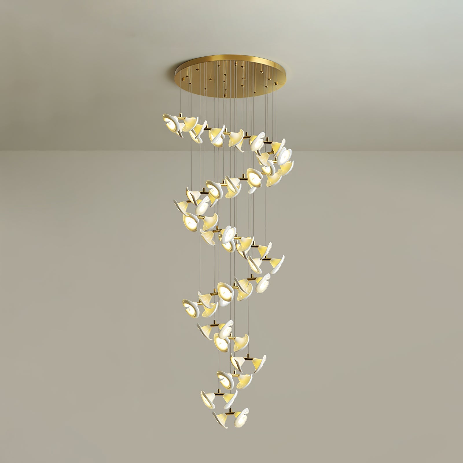 Ernoreth Art Deco Ceramic Chandelier-Neutral Decor