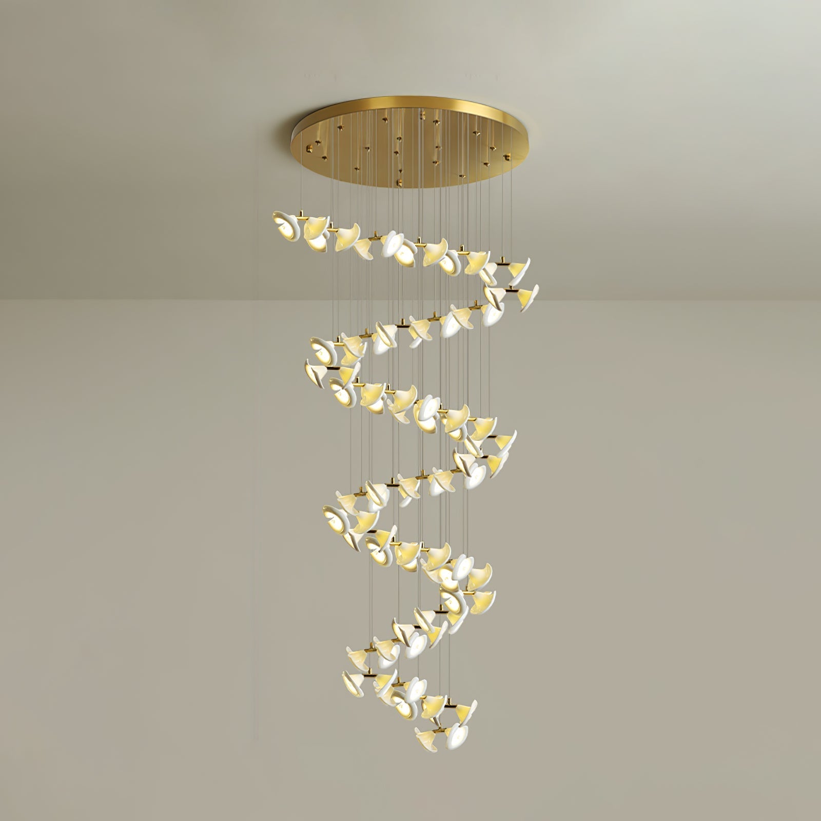 Ernoreth Art Deco Ceramic Chandelier-Neutral Decor
