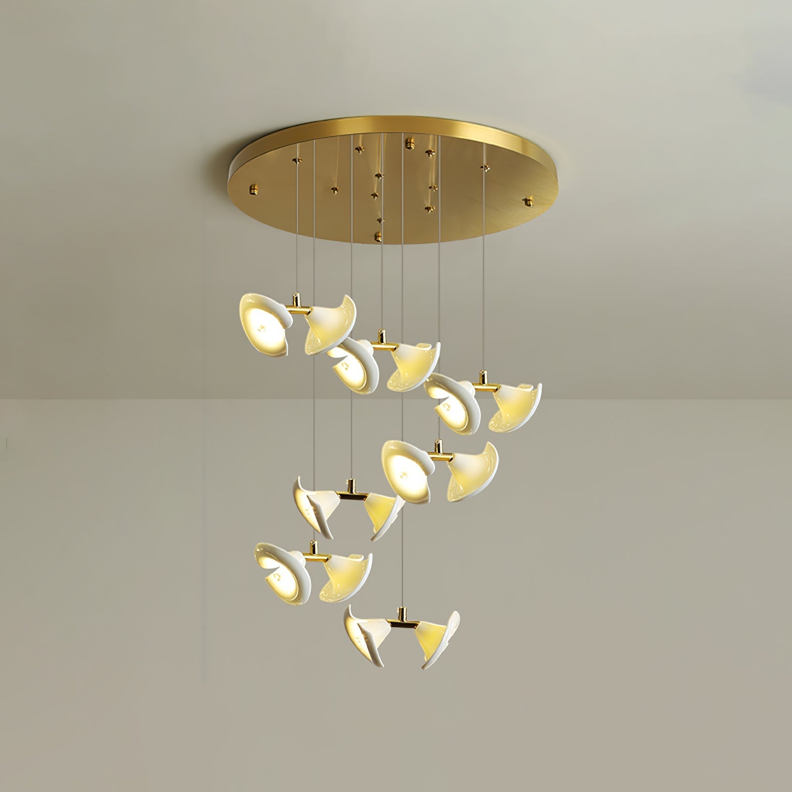 Ernoreth Art Deco Ceramic Chandelier-Neutral Decor