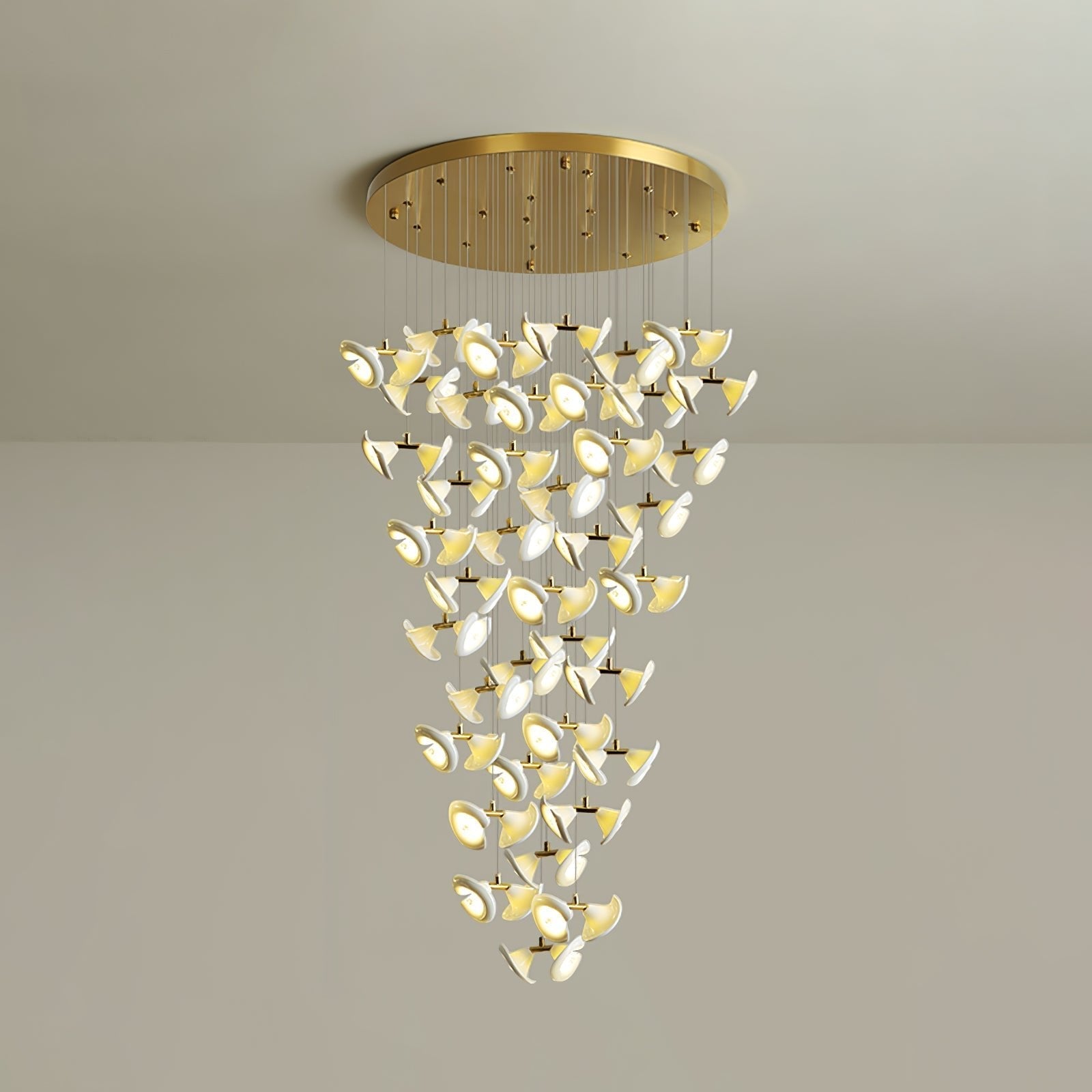 Ernoreth Art Deco Ceramic Chandelier-Neutral Decor