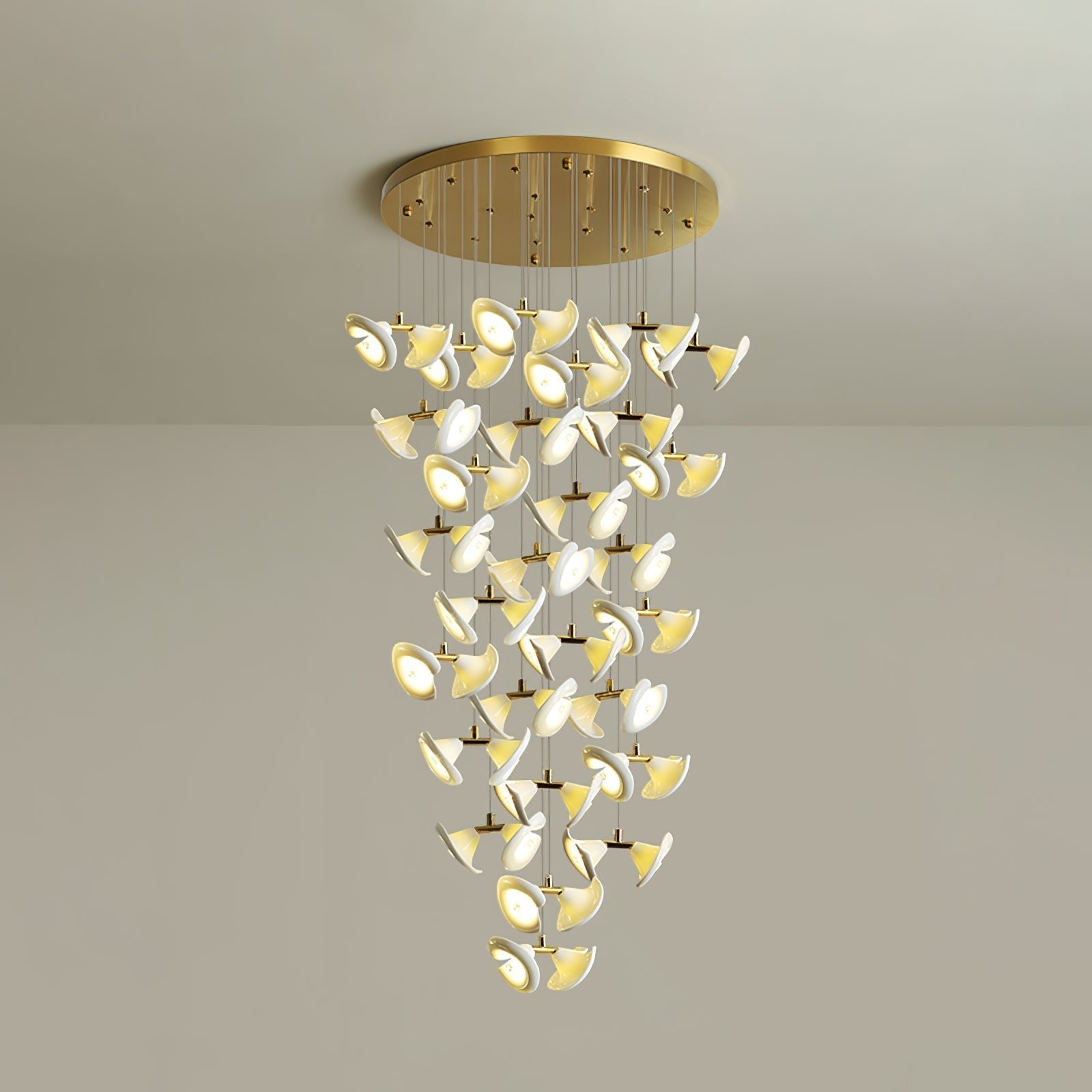 Ernoreth Art Deco Ceramic Chandelier-Neutral Decor