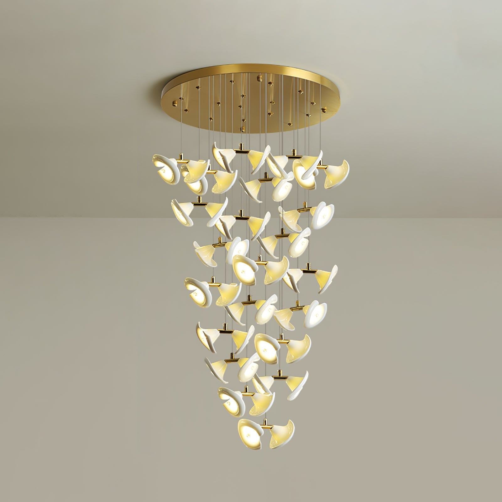 Ernoreth Art Deco Ceramic Chandelier-Neutral Decor