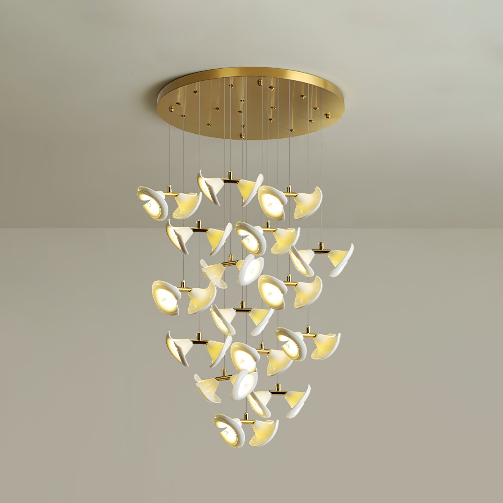 Ernoreth Art Deco Ceramic Chandelier-Neutral Decor