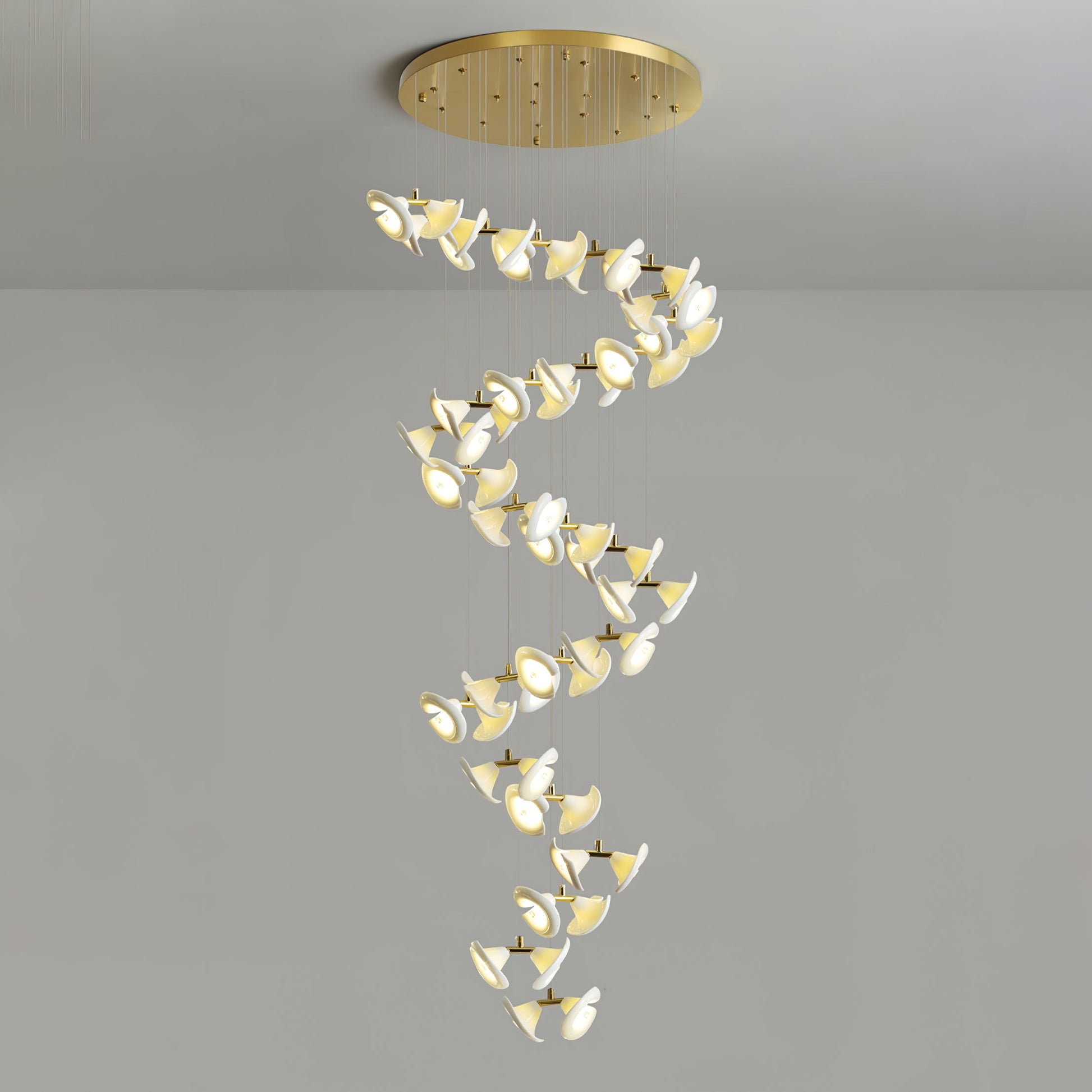 Ernoreth Art Deco Ceramic Chandelier-Neutral Decor