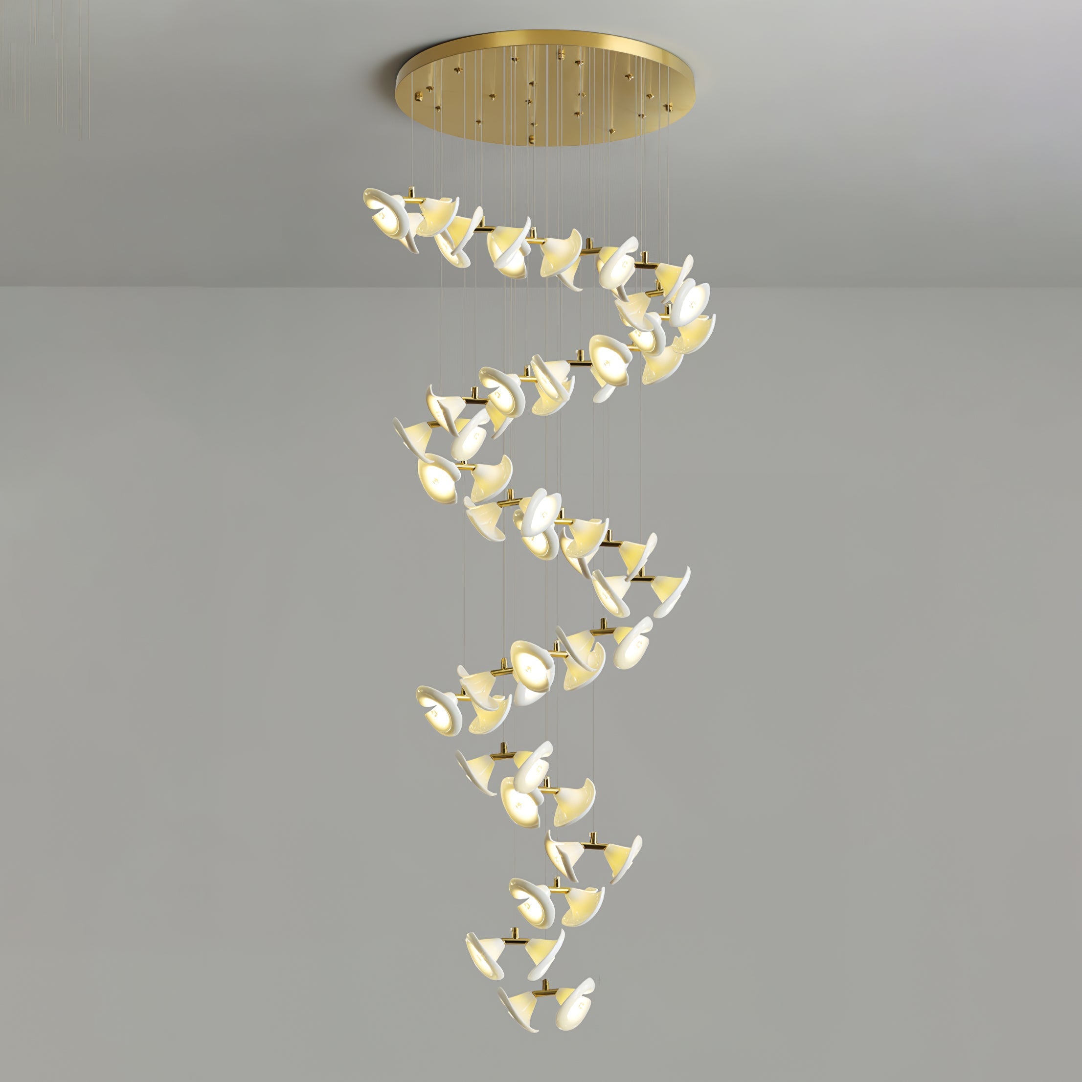 Ernoreth Art Deco Ceramic Chandelier-Neutral Decor