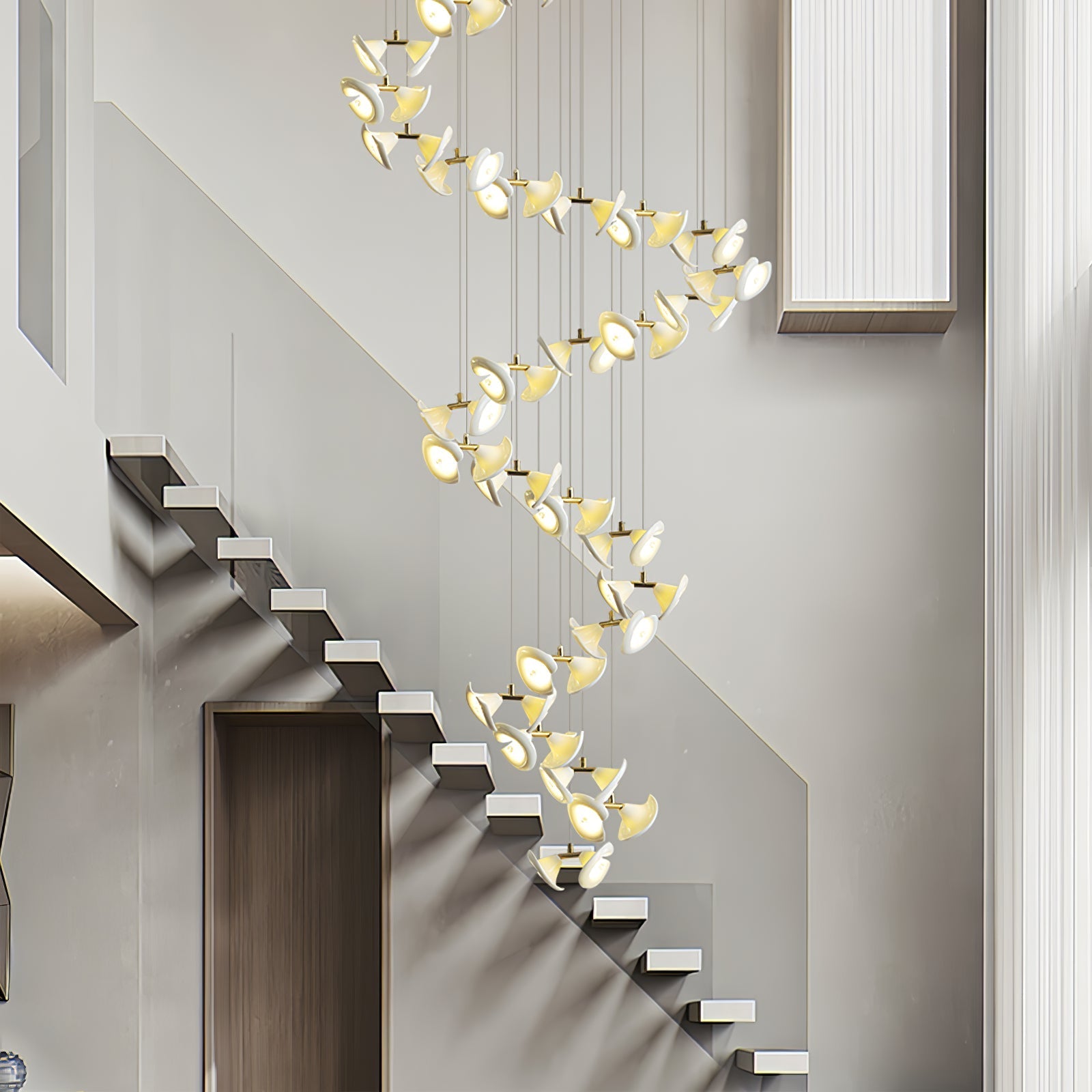 Ernoreth Art Deco Ceramic Chandelier-Neutral Decor