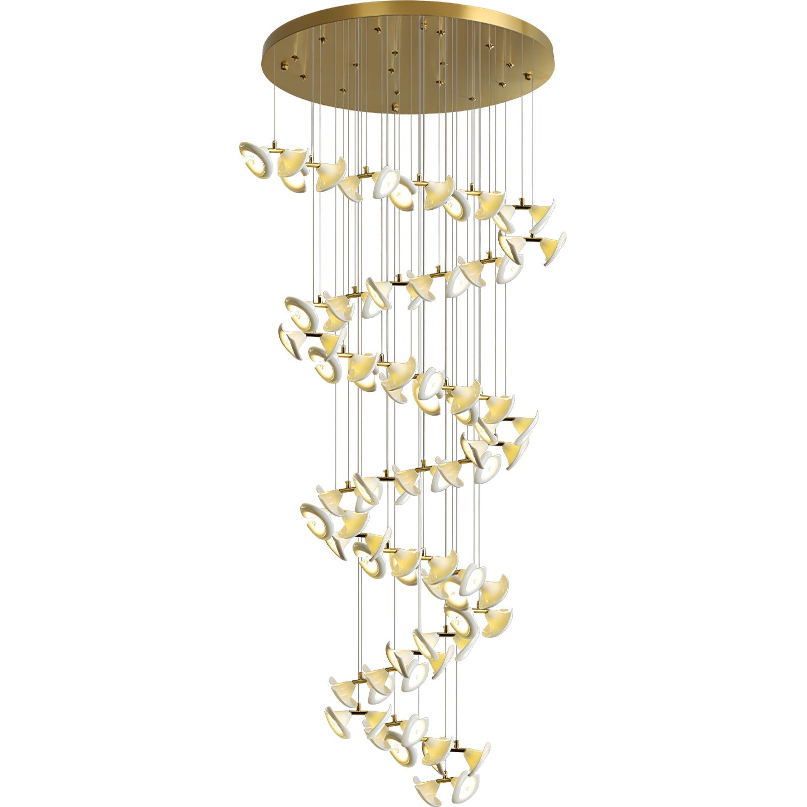 Ernoreth Art Deco Ceramic Chandelier-Neutral Decor