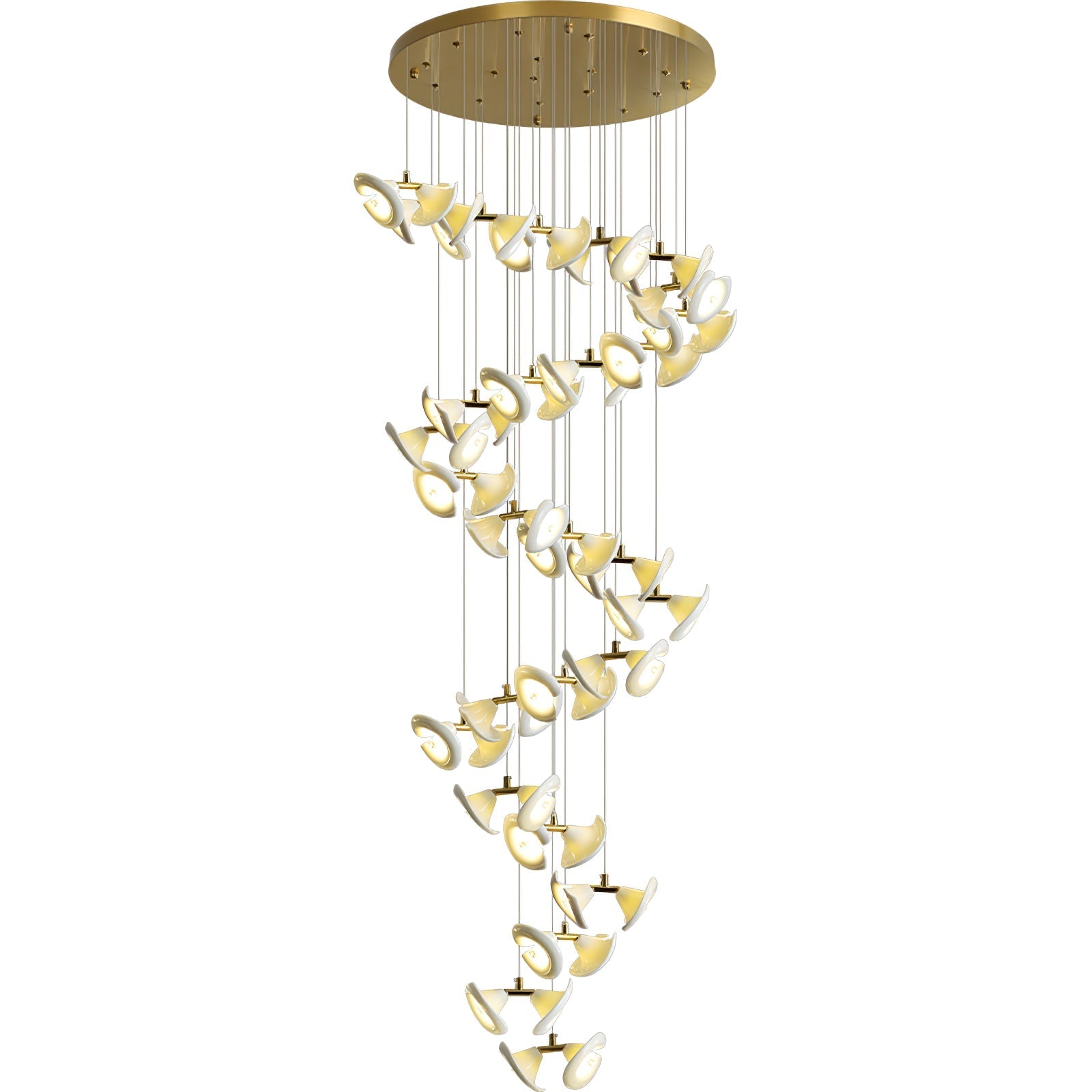 Ernoreth Art Deco Ceramic Chandelier-Neutral Decor