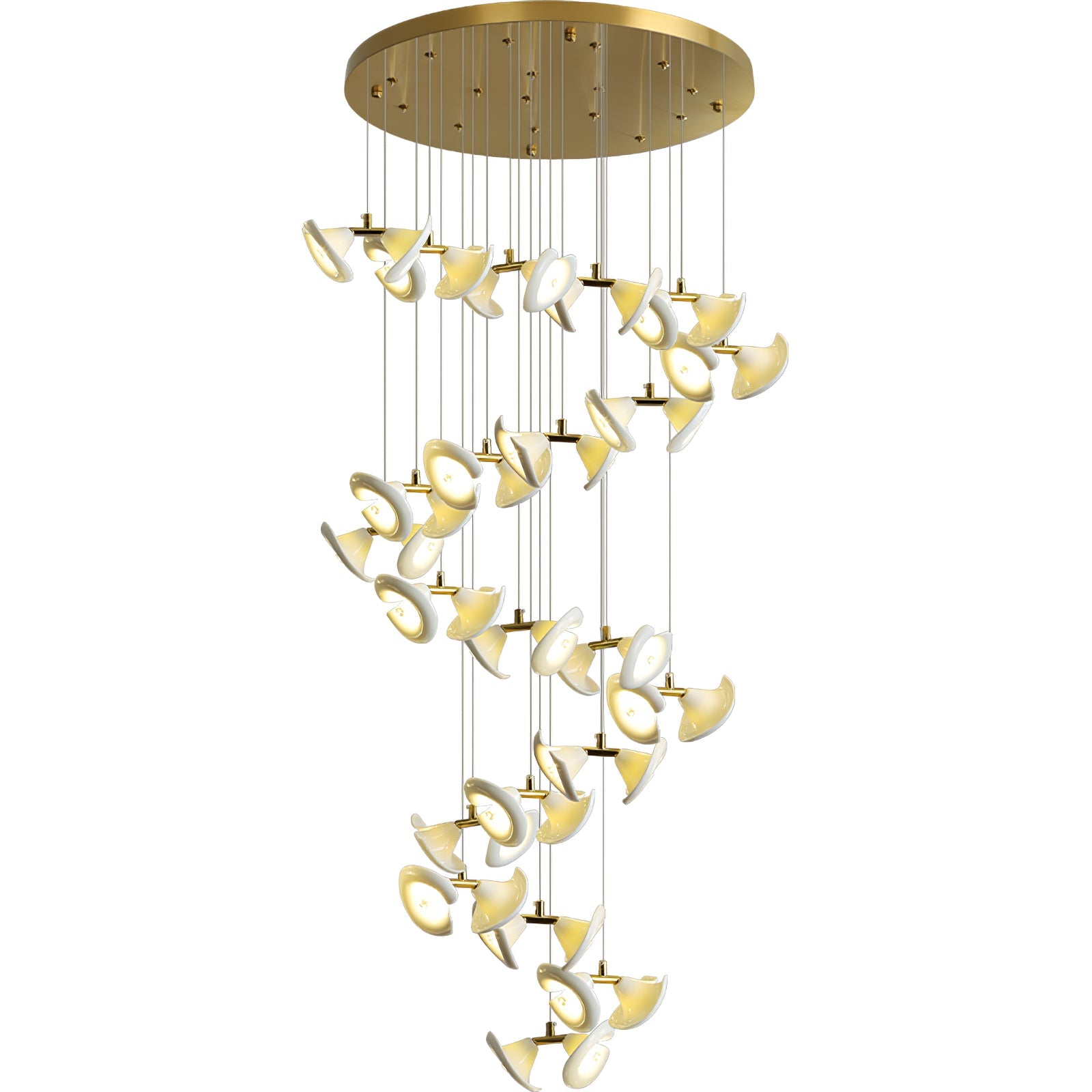 Ernoreth Art Deco Ceramic Chandelier-Neutral Decor