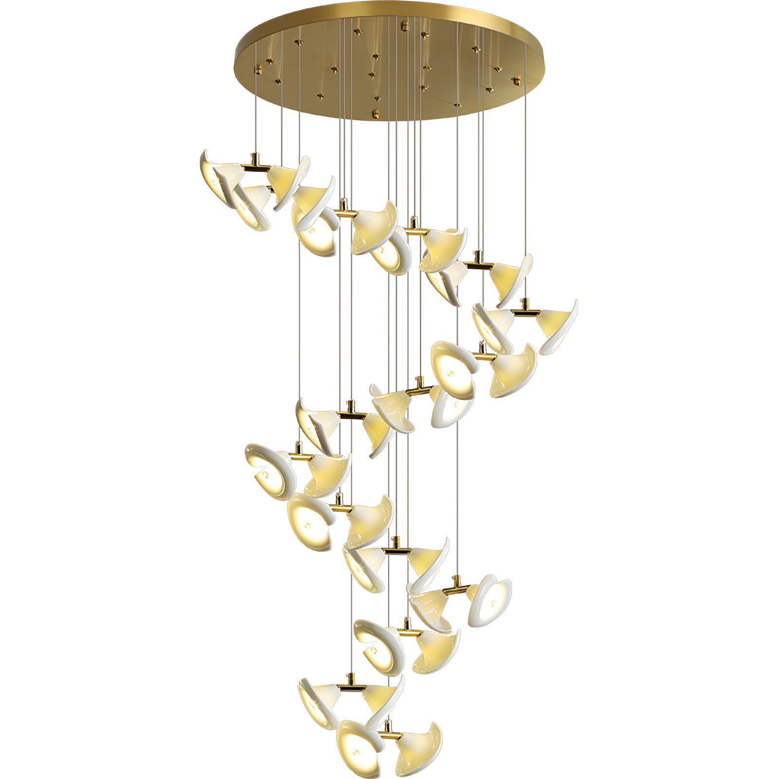 Ernoreth Art Deco Ceramic Chandelier-Neutral Decor
