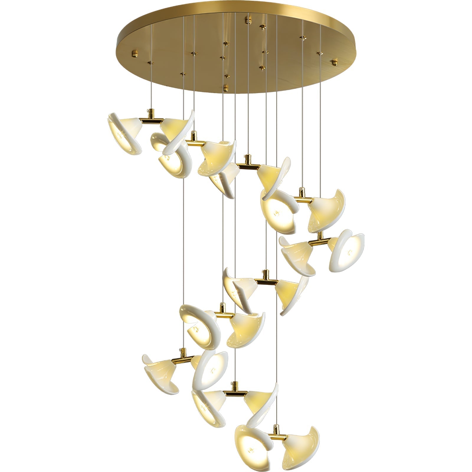 Ernoreth Art Deco Ceramic Chandelier-Neutral Decor