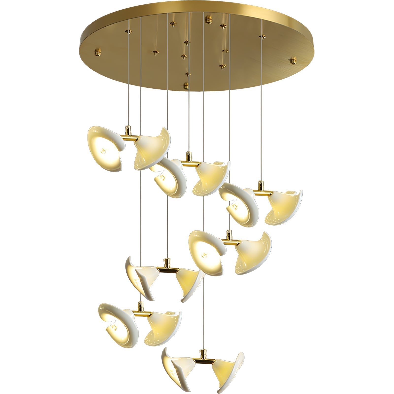 Ernoreth Art Deco Ceramic Chandelier-Neutral Decor