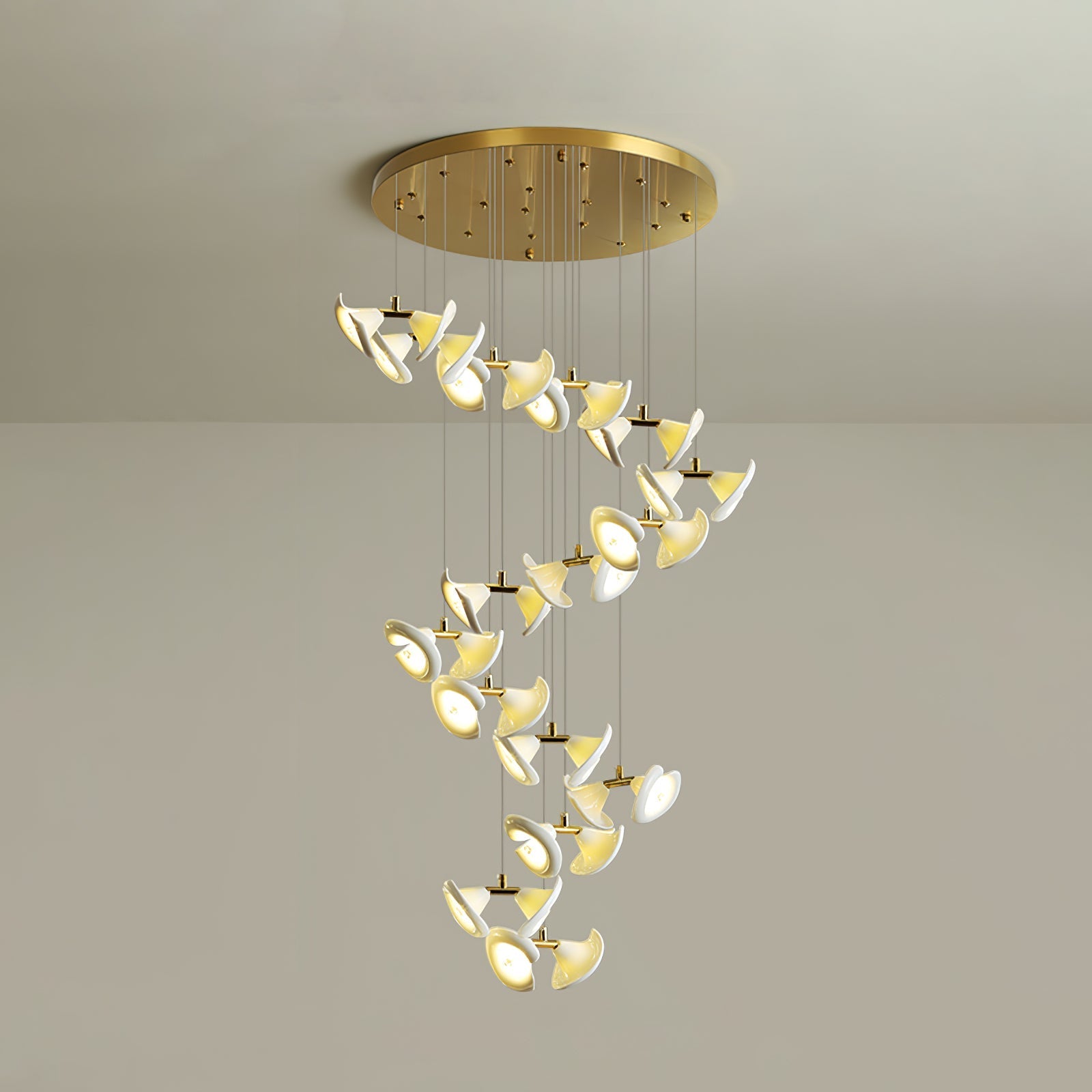 Ernoreth Art Deco Ceramic Chandelier-Neutral Decor