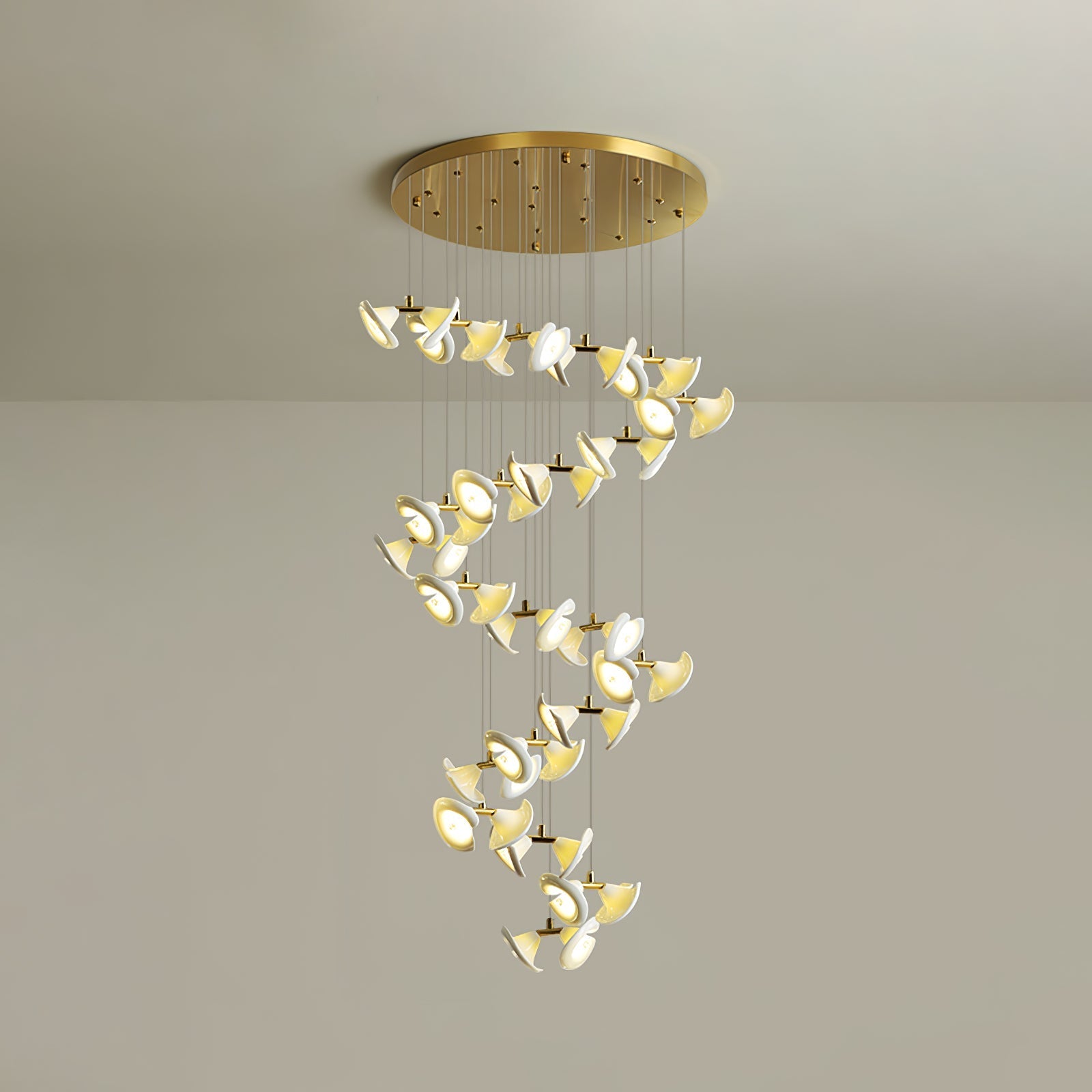 Ernoreth Art Deco Ceramic Chandelier-Neutral Decor