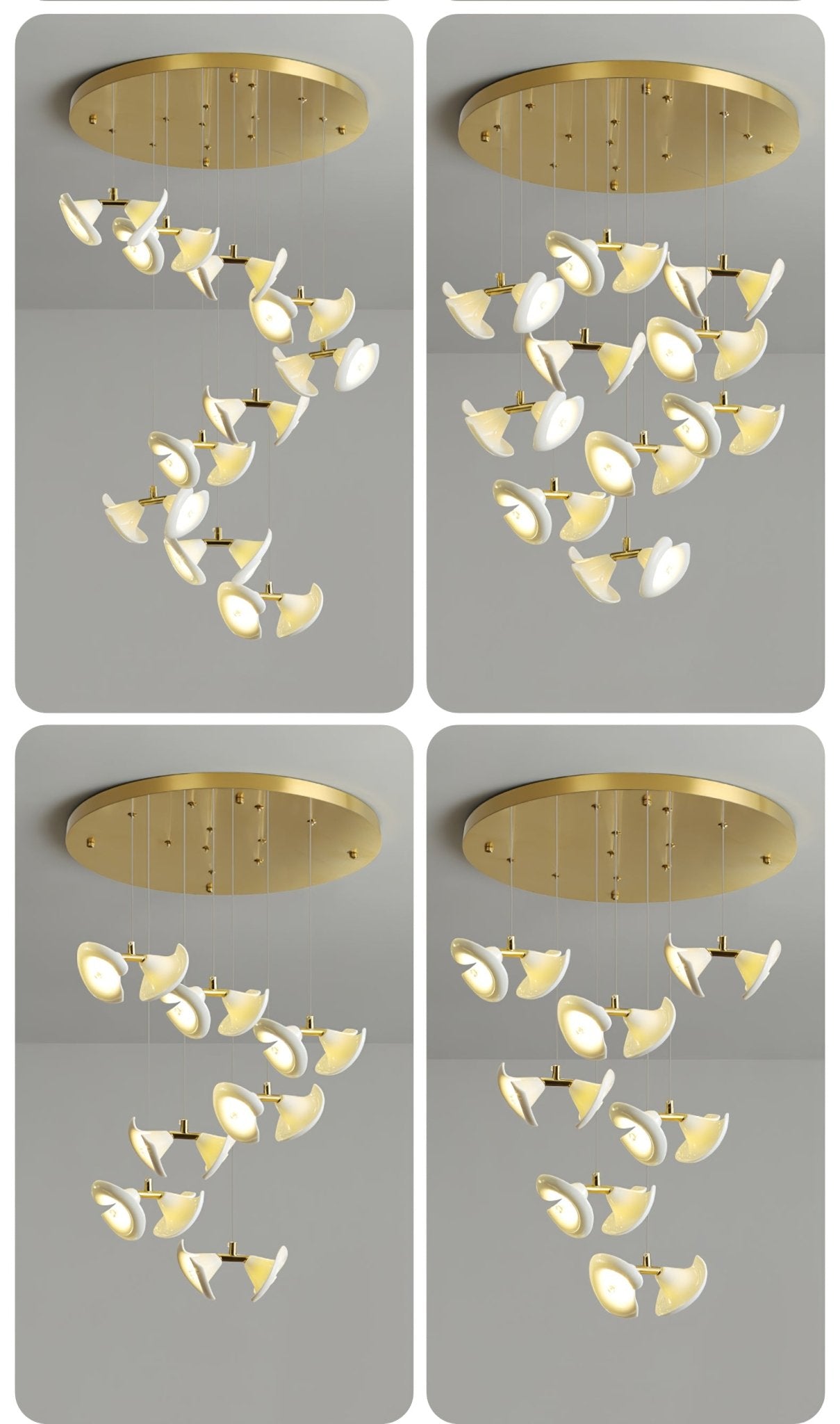 Ernoreth Art Deco Ceramic Chandelier-Neutral Decor
