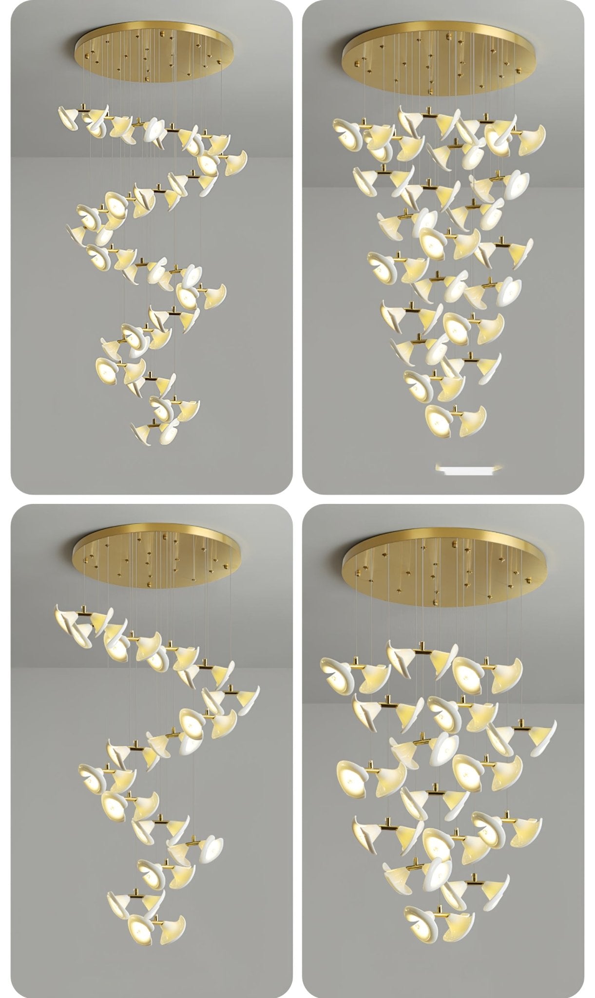 Ernoreth Art Deco Ceramic Chandelier-Neutral Decor