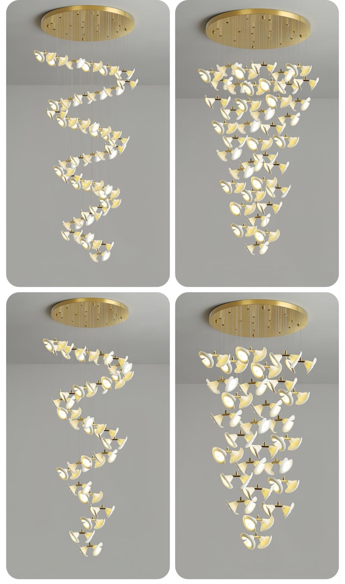 Ernoreth Art Deco Ceramic Chandelier-Neutral Decor