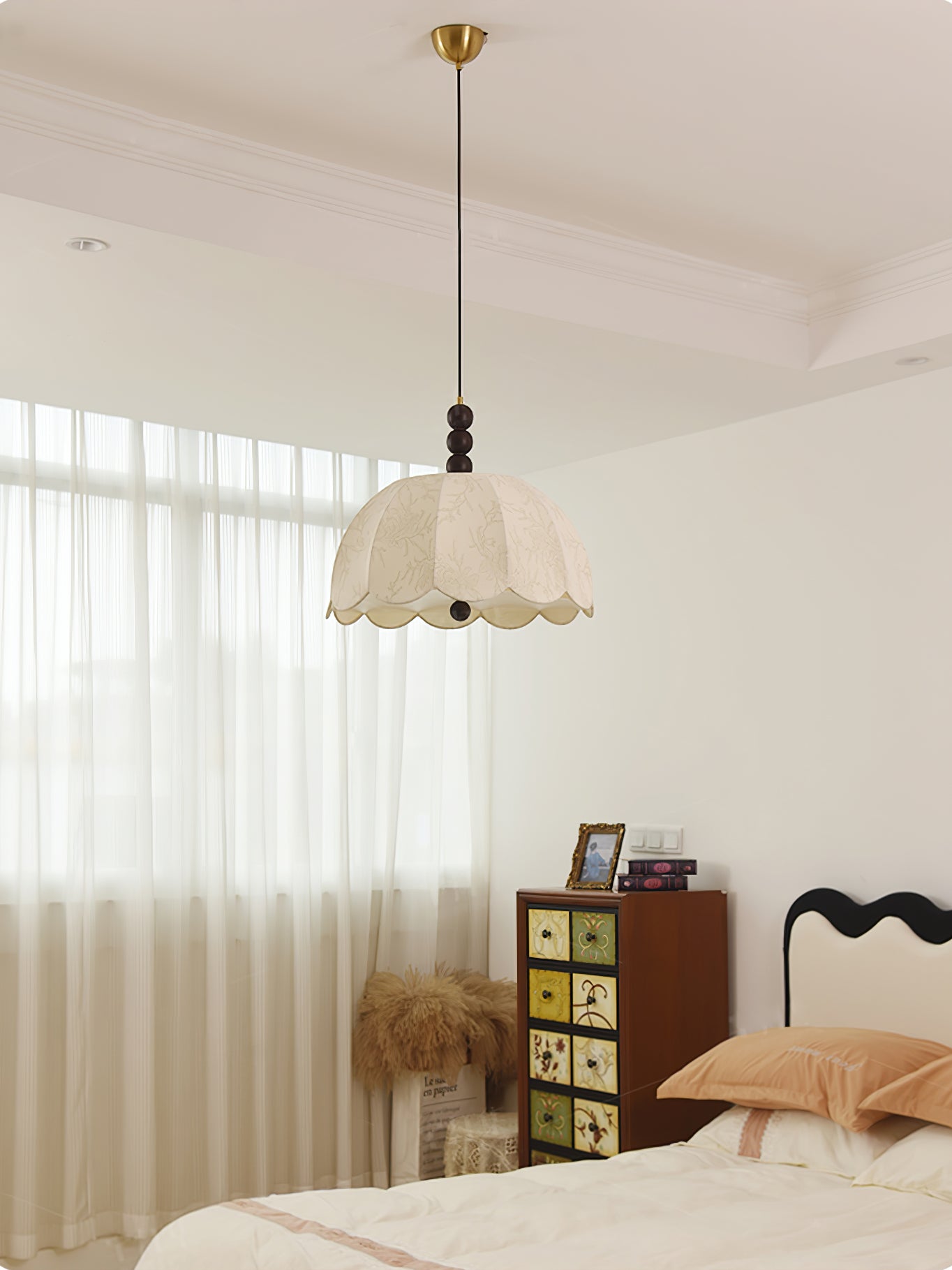 Nyd Fabric Swag Pendant Light-Neutral Decor