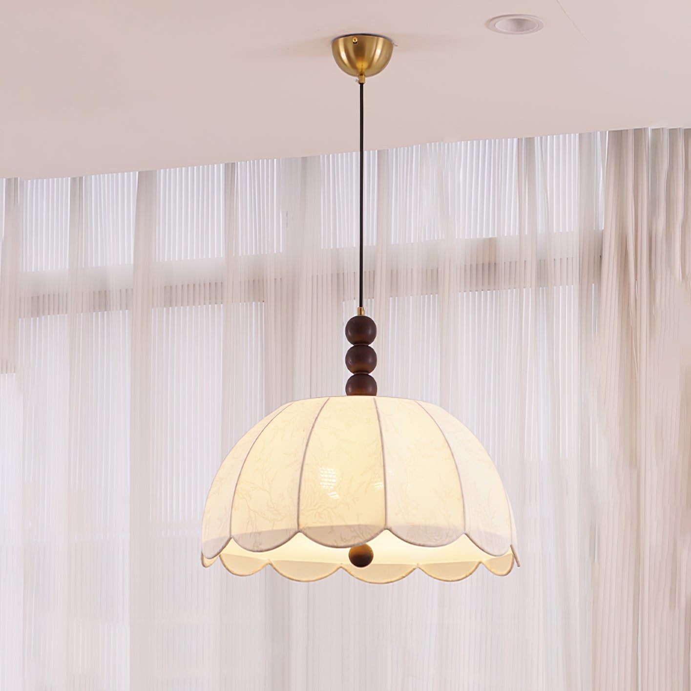 Nyd Fabric Swag Pendant Light-Neutral Decor