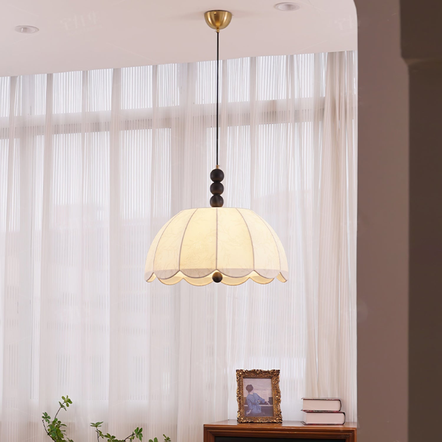 Nyd Fabric Swag Pendant Light-Neutral Decor