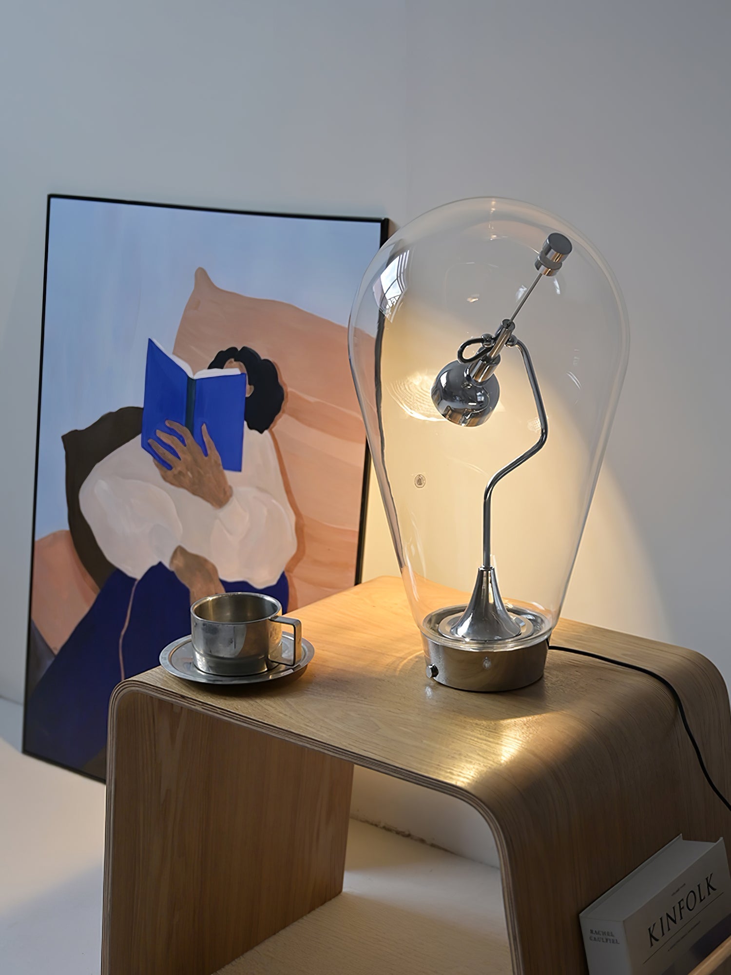 Veroce Glass Industrial Table Lamp-Neutral Decor