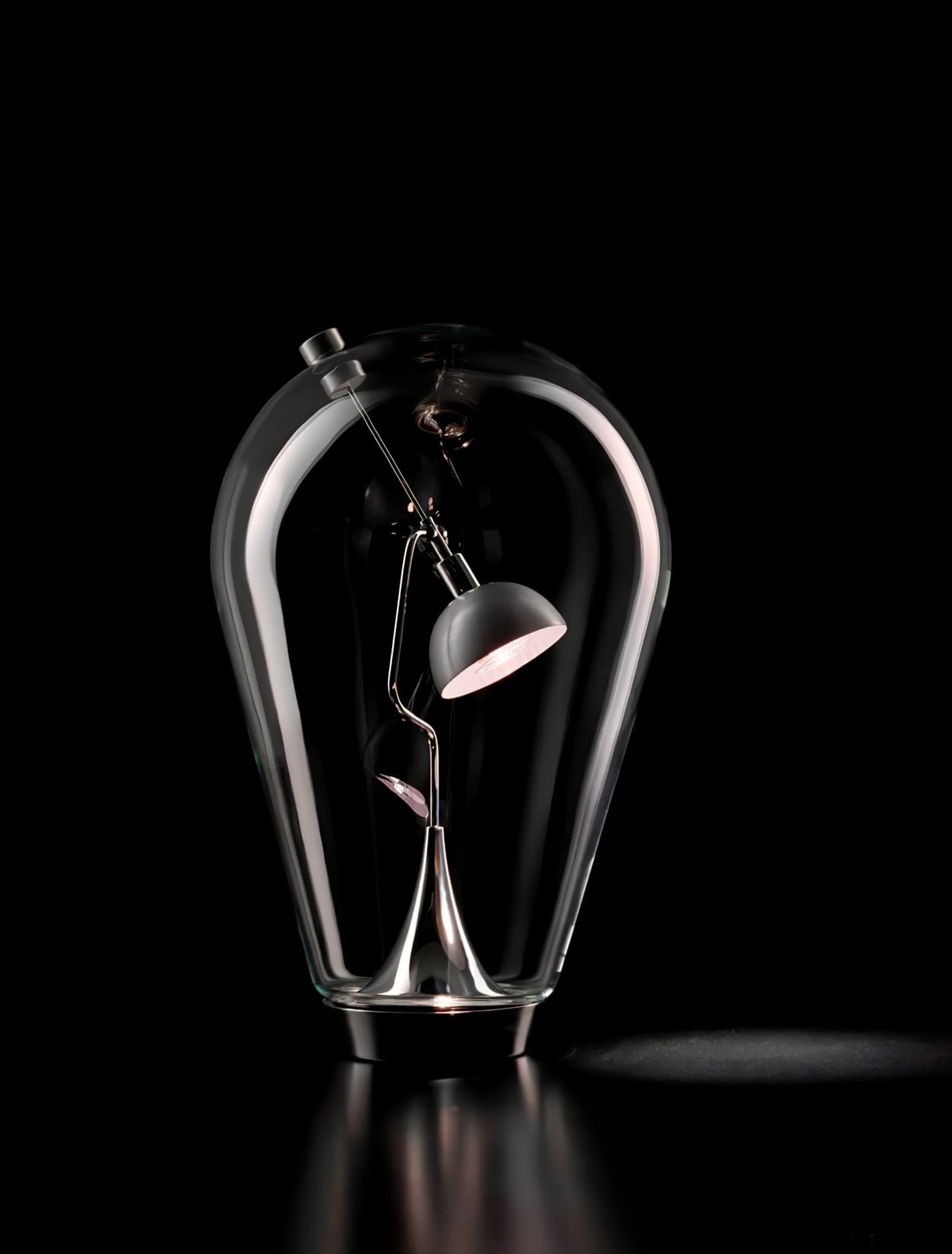 Veroce Glass Industrial Table Lamp-Neutral Decor