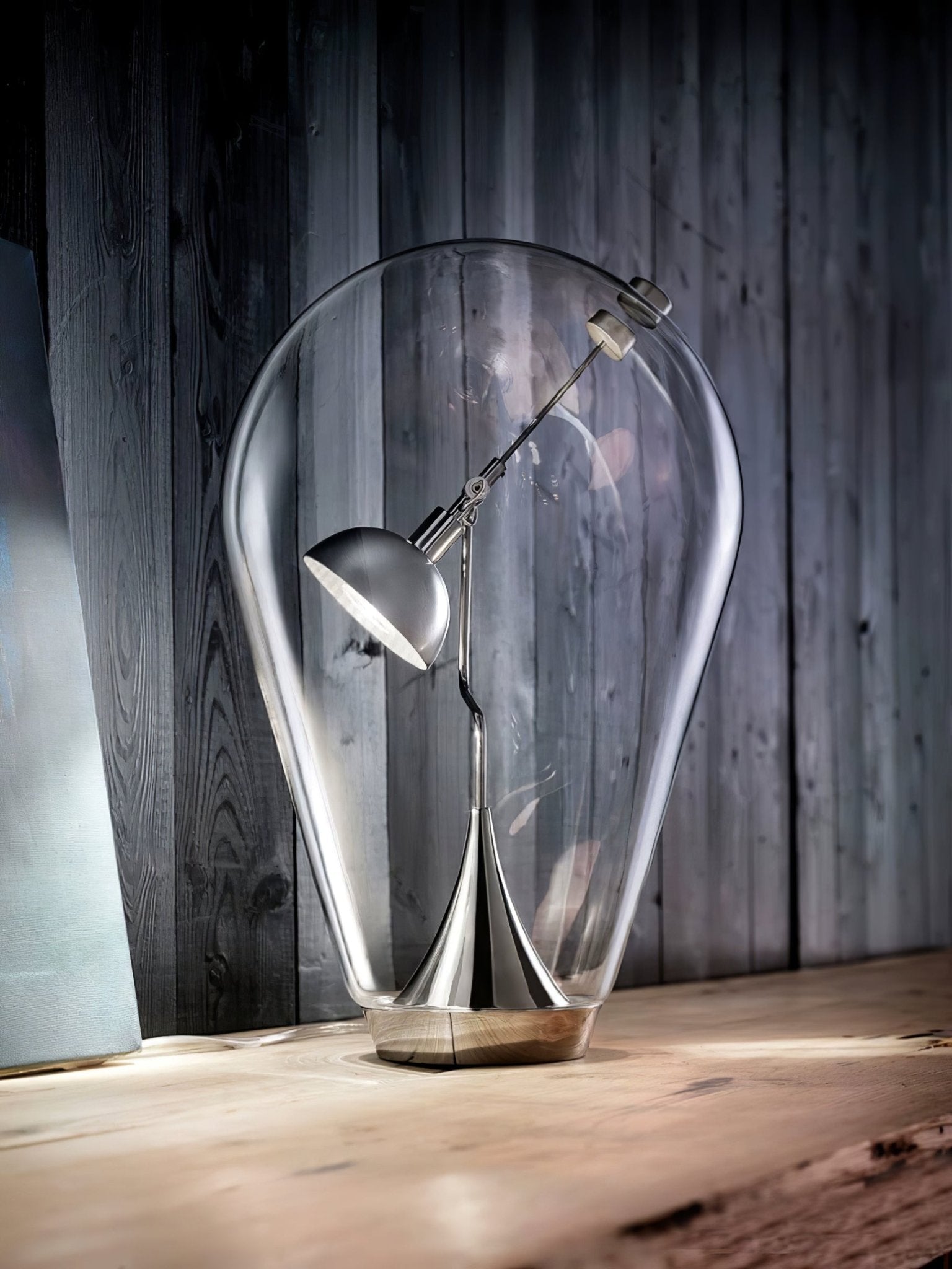 Veroce Glass Industrial Table Lamp-Neutral Decor