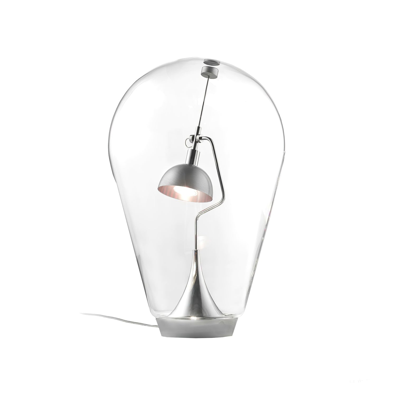 Veroce Glass Industrial Table Lamp-Neutral Decor