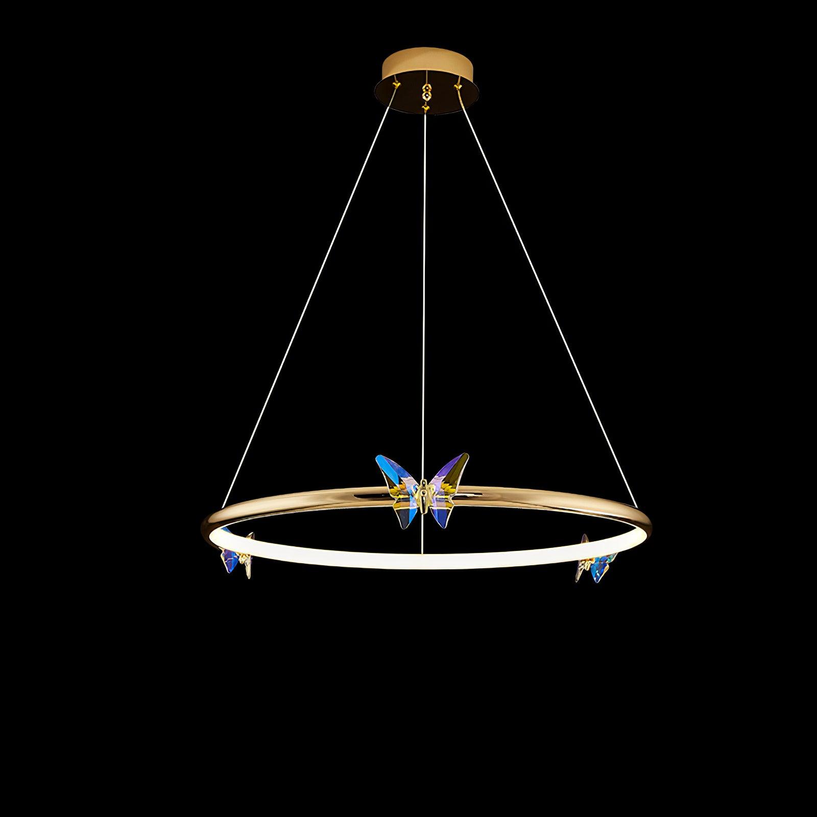 Alen Chandelier Butterfly Crystal Ring Elegant-Neutral Decor