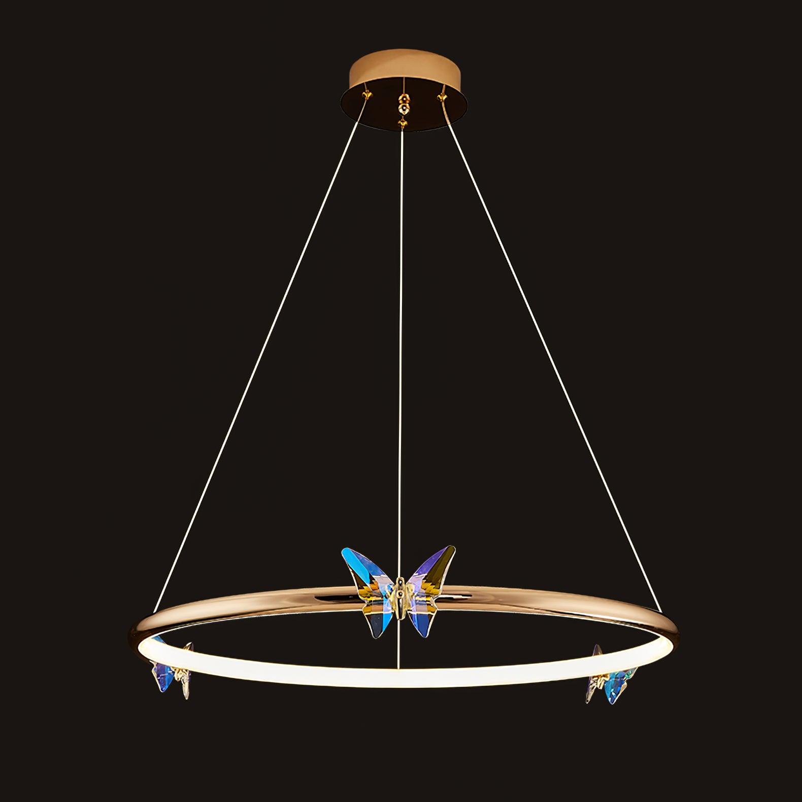 Alen Chandelier Butterfly Crystal Ring Elegant-Neutral Decor