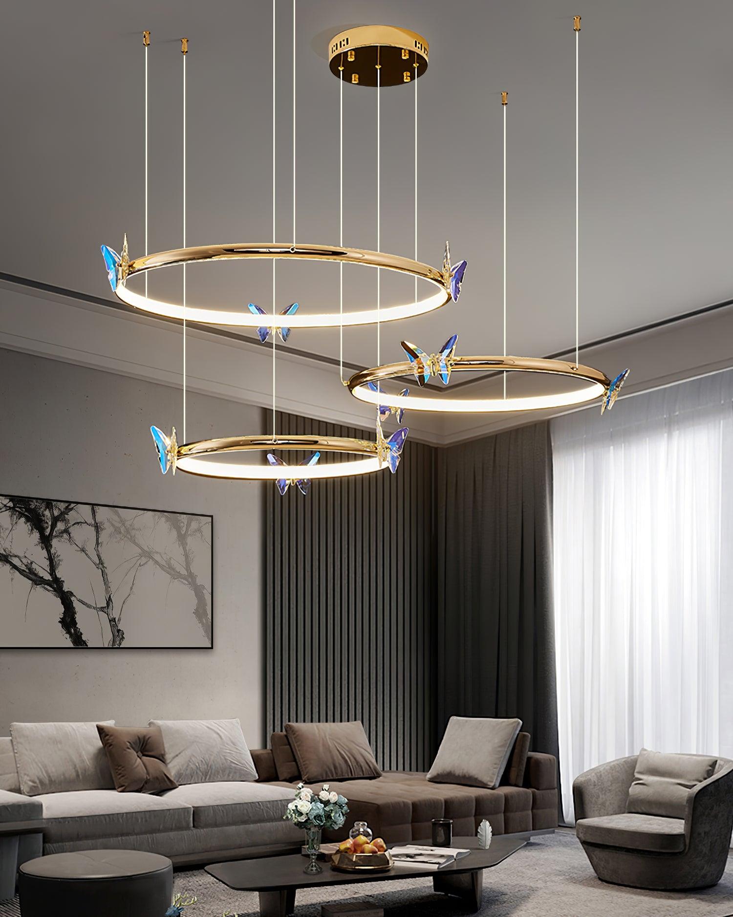 Alen Chandelier Butterfly Crystal Ring Elegant-Neutral Decor