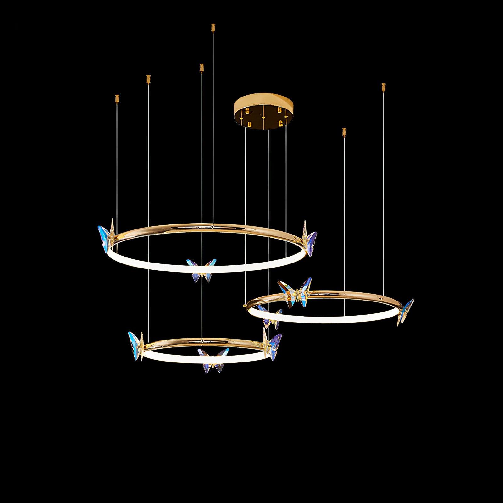 Alen Chandelier Butterfly Crystal Ring Elegant-Neutral Decor