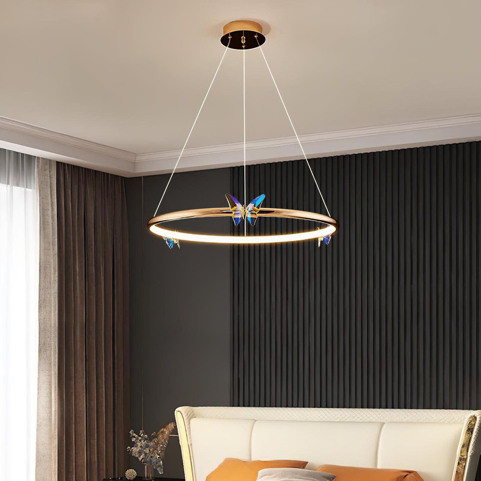 Alen Chandelier Butterfly Crystal Ring Elegant-Neutral Decor