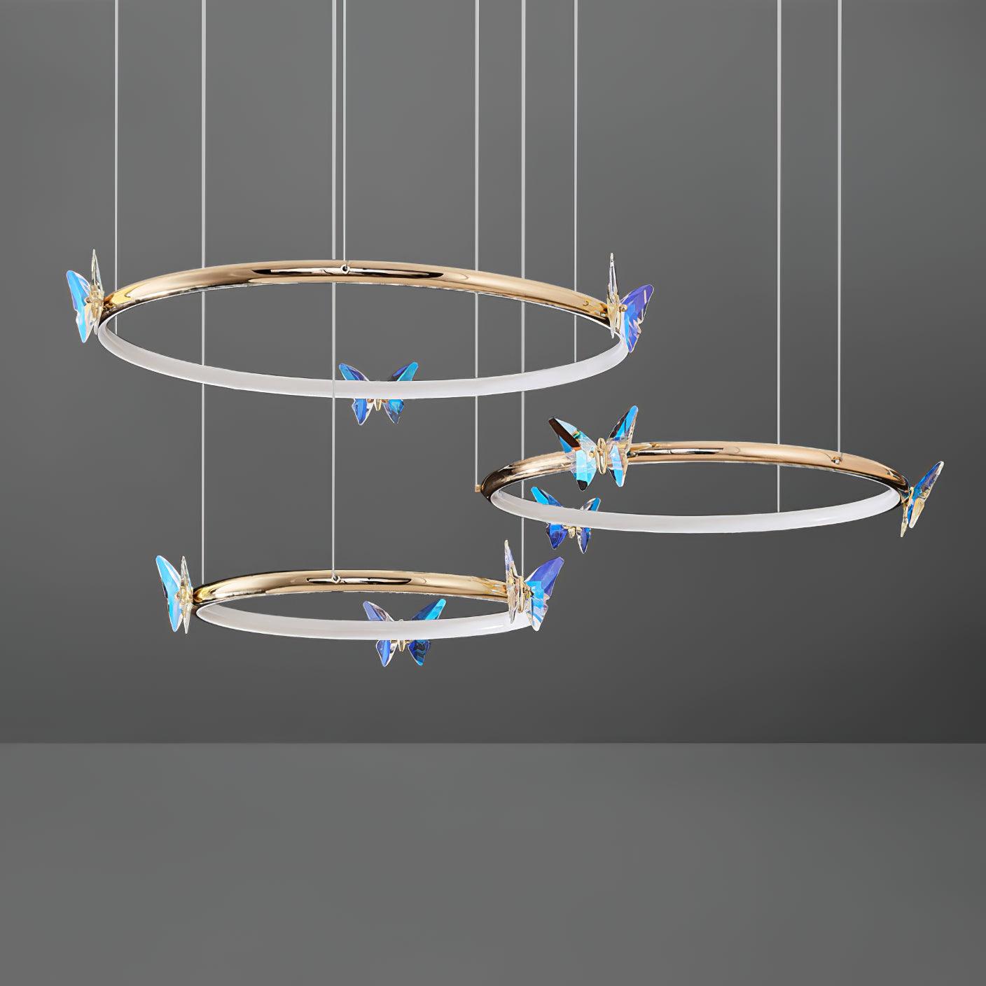 Alen Chandelier Butterfly Crystal Ring Elegant-Neutral Decor